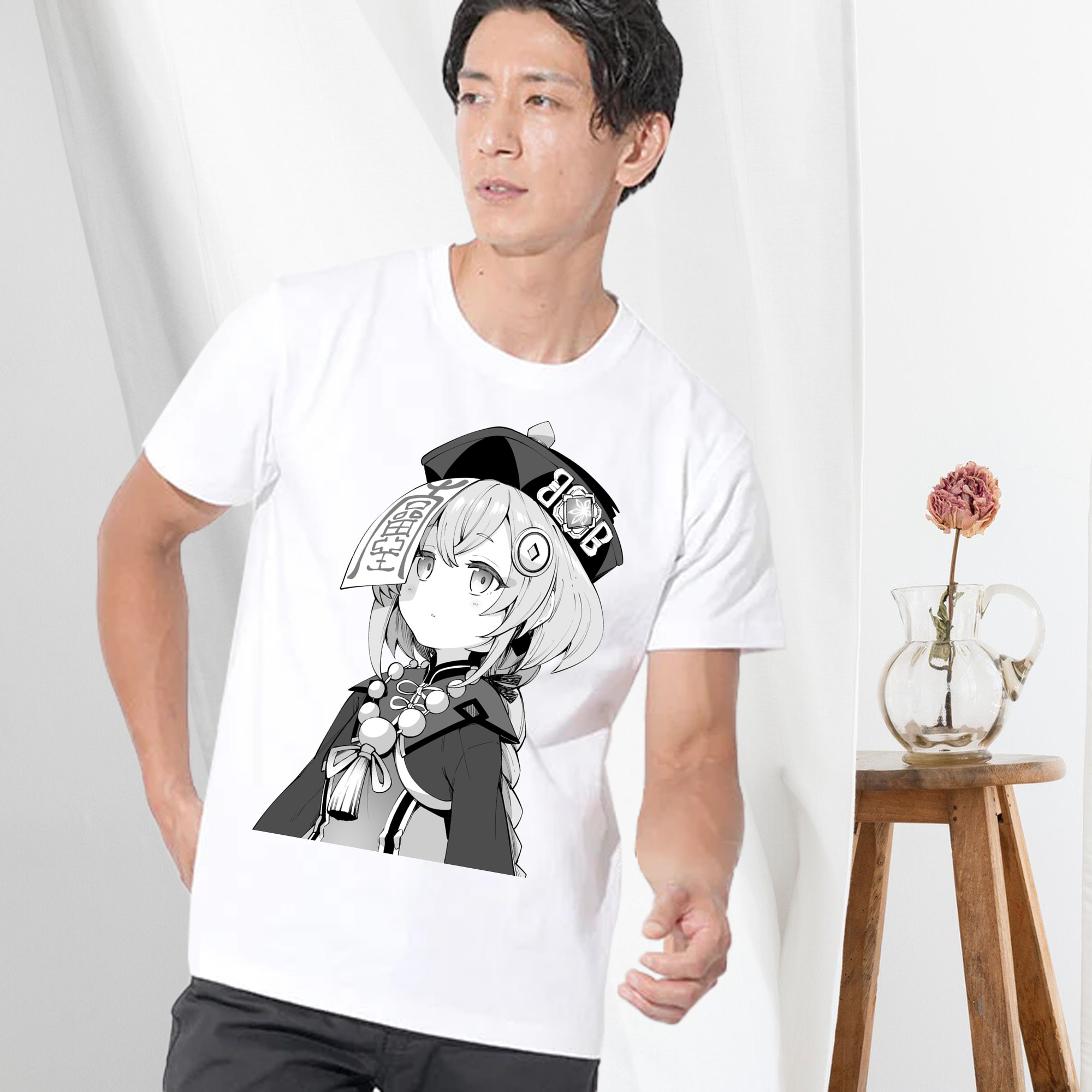 げんし神 七七 なな  genshin Nana 綿100％半袖Tシャツ（フロントプリント）