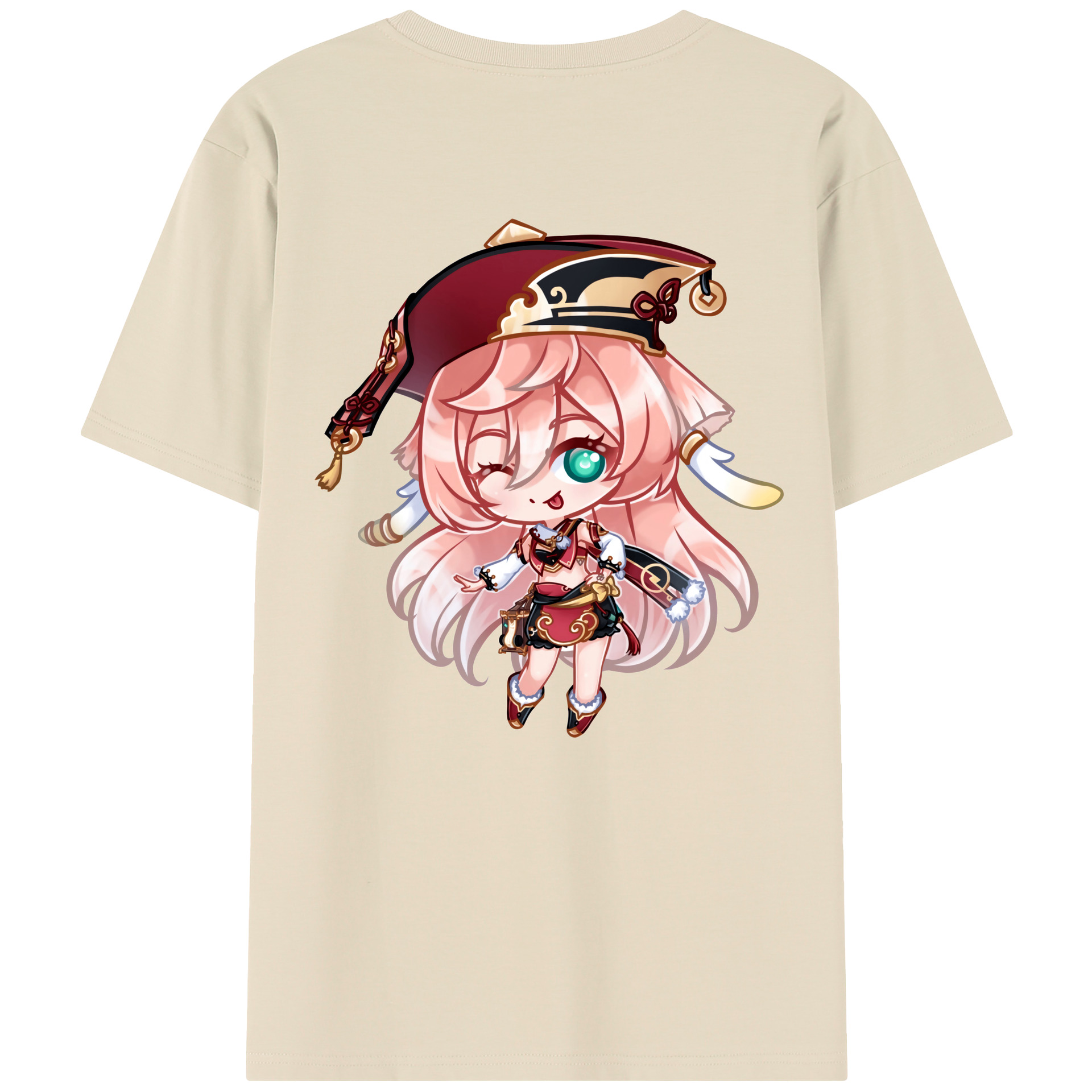 げんし神 ヤンフェイ genshin Yanfei 綿100％半袖Tシャツ（背面プリント）