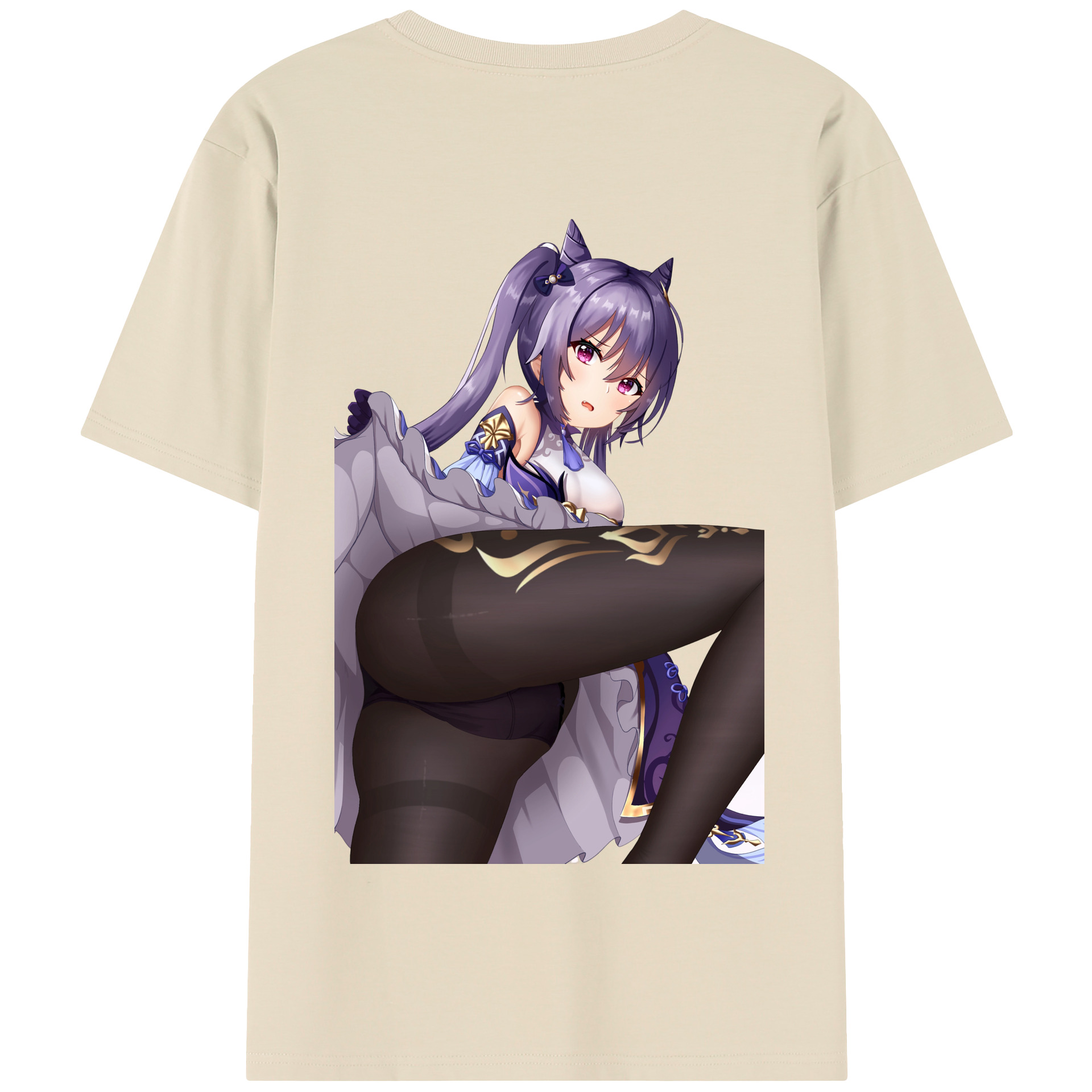 げんし神 刻晴 こくせい genshin Kokusei 綿100％半袖Tシャツ（背面プリント）