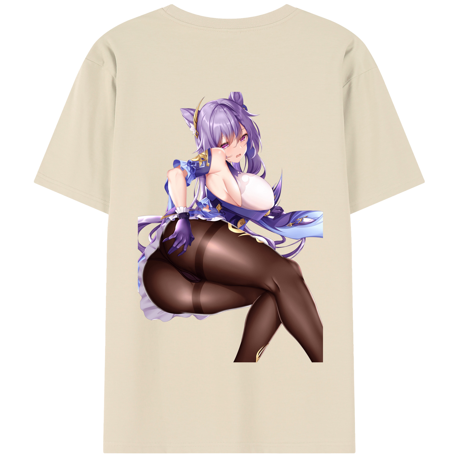 げんし神 刻晴 こくせい genshin Kokusei 綿100％半袖Tシャツ（背面プリント）