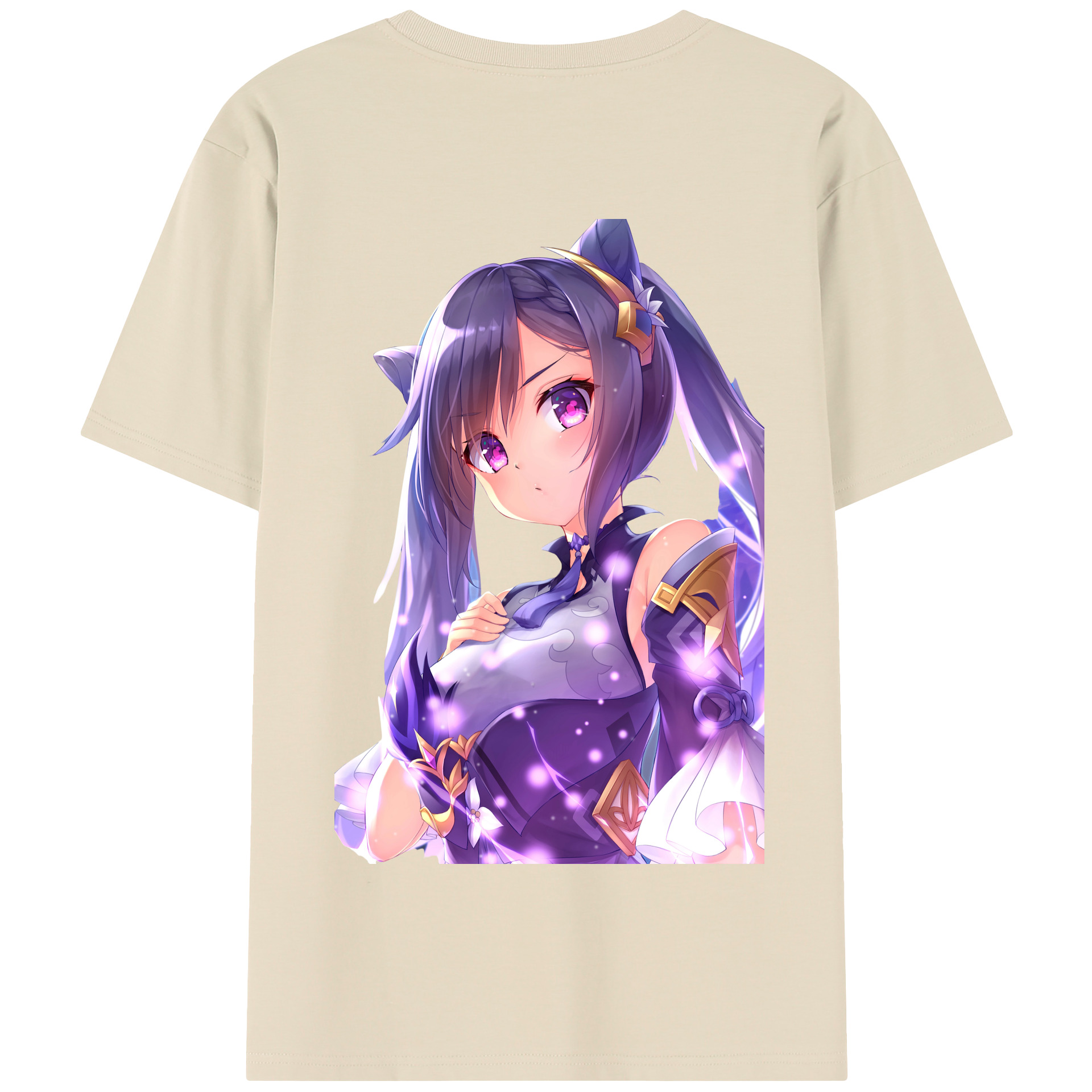げんし神 刻晴 こくせい genshin Kokusei 綿100％半袖Tシャツ（背面プリント）