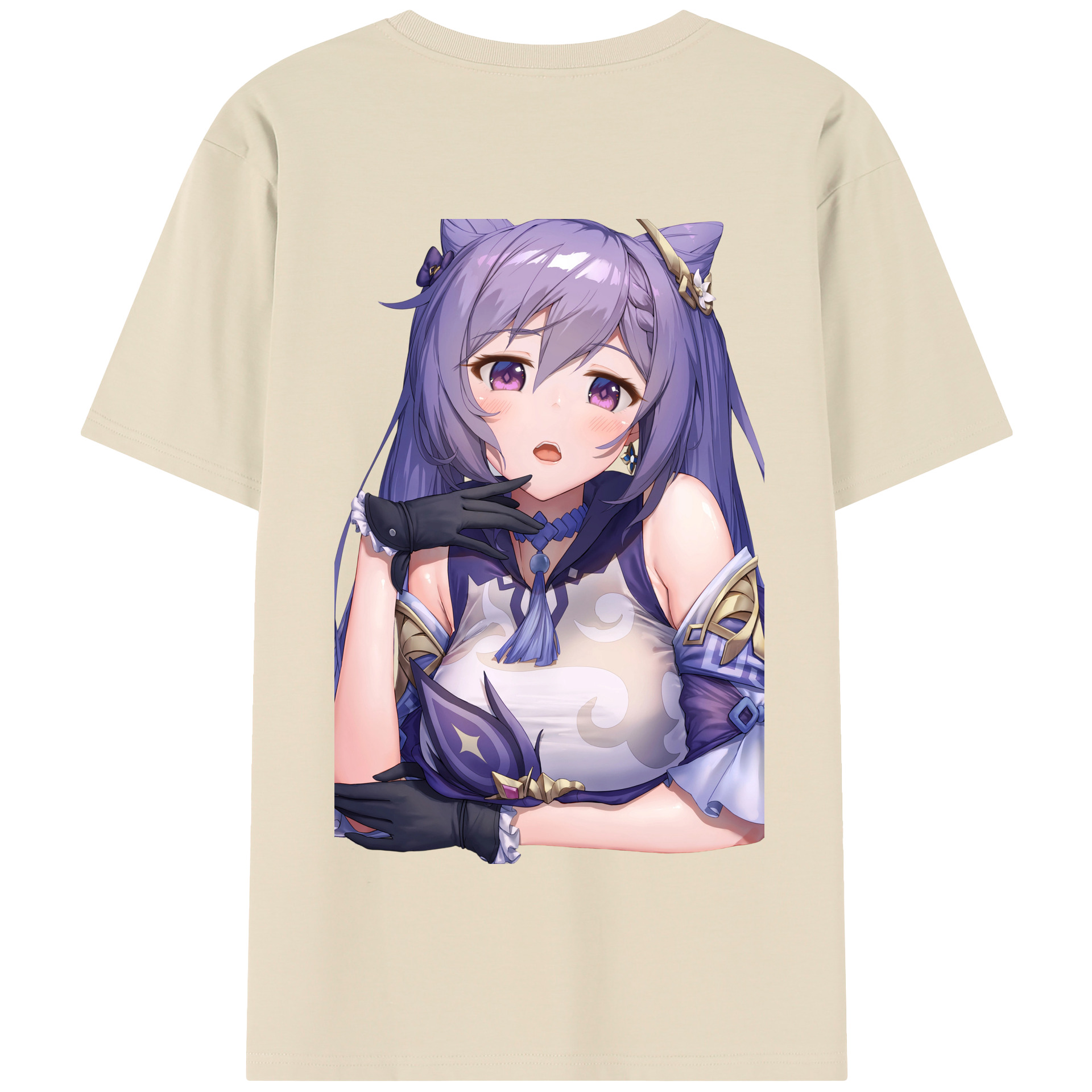 げんし神 刻晴 こくせい genshin Kokusei 綿100％半袖Tシャツ（背面プリント）