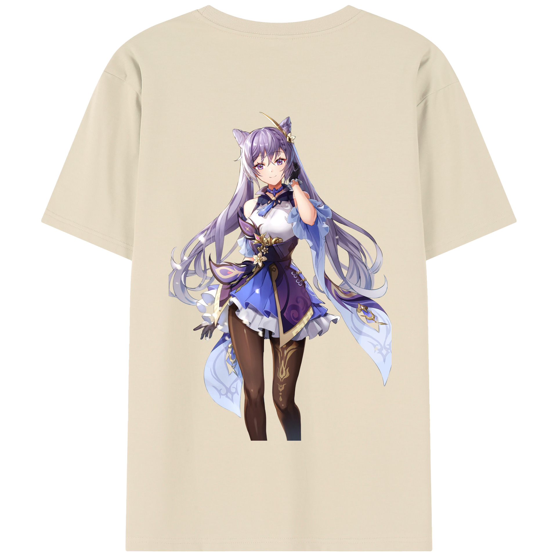 げんし神 刻晴 こくせい genshin Kokusei 綿100％半袖Tシャツ（背面プリント）