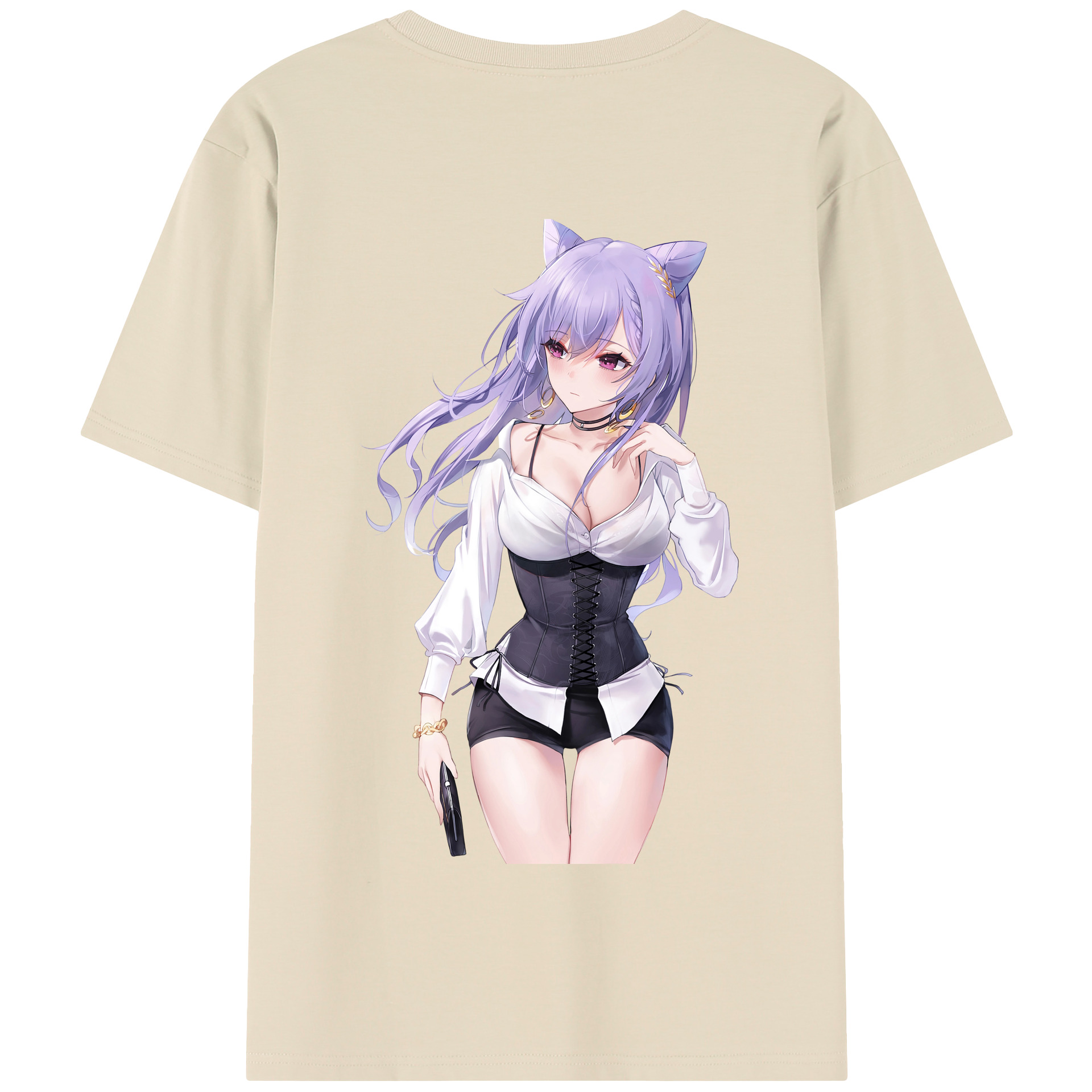 げんし神 刻晴 こくせい genshin Kokusei 綿100％半袖Tシャツ（背面プリント）
