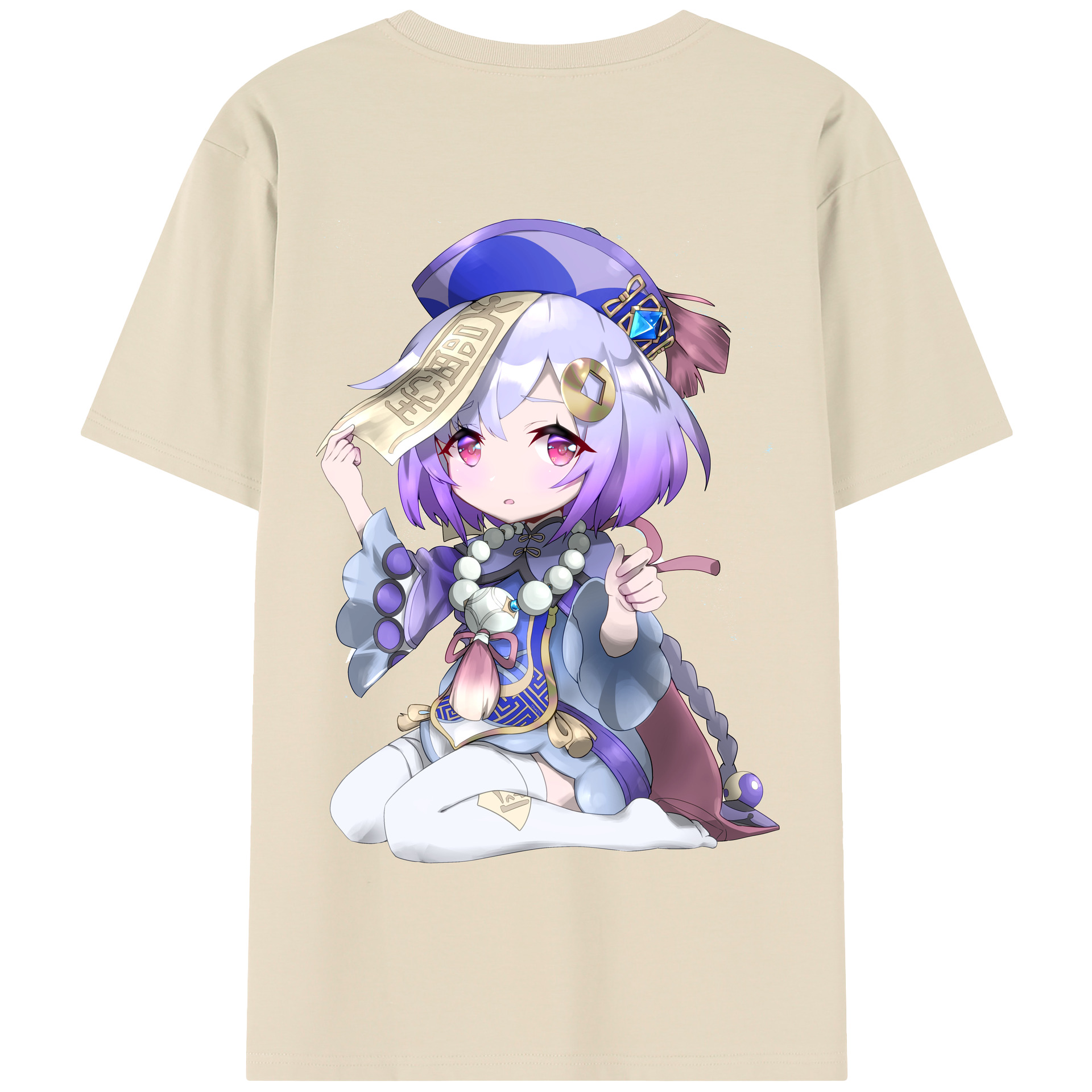 げんし神 七七 なな  genshin Nana 綿100％半袖Tシャツ（背面プリント）