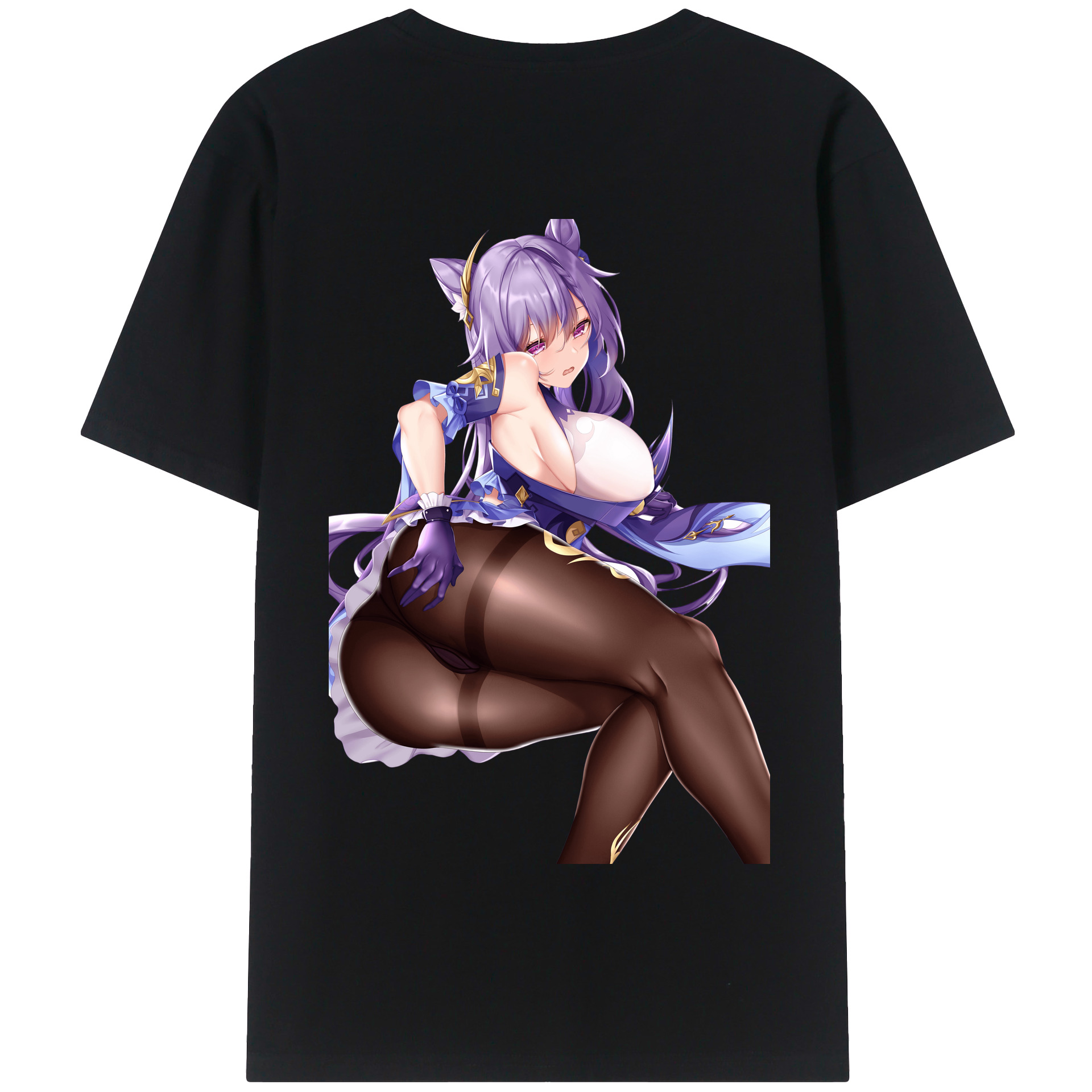 げんし神 刻晴 こくせい genshin Kokusei 綿100％半袖Tシャツ（背面プリント）