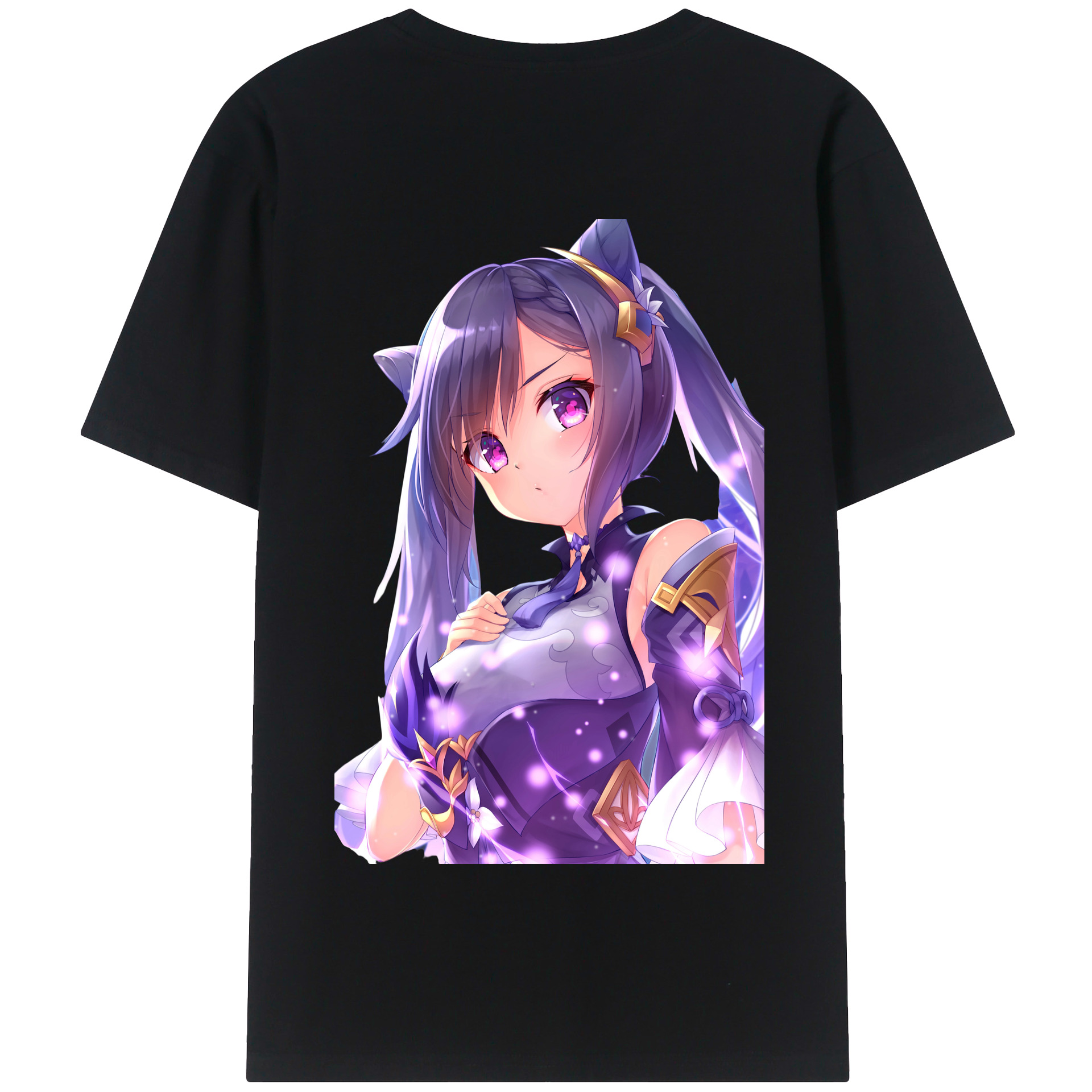 げんし神 刻晴 こくせい genshin Kokusei 綿100％半袖Tシャツ（背面プリント）