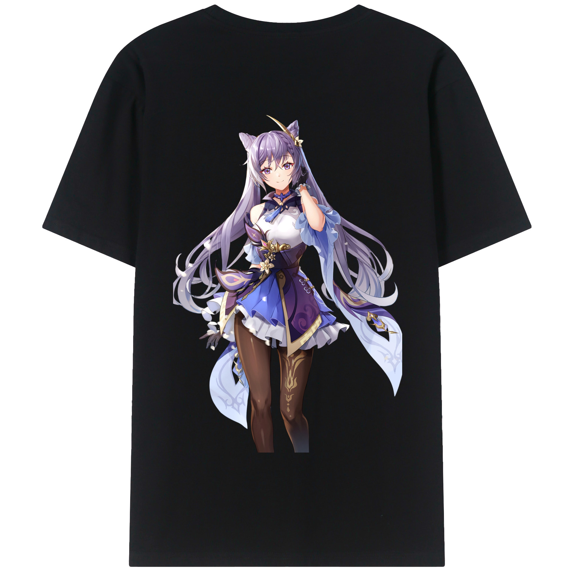 げんし神 刻晴 こくせい genshin Kokusei 綿100％半袖Tシャツ（背面プリント）