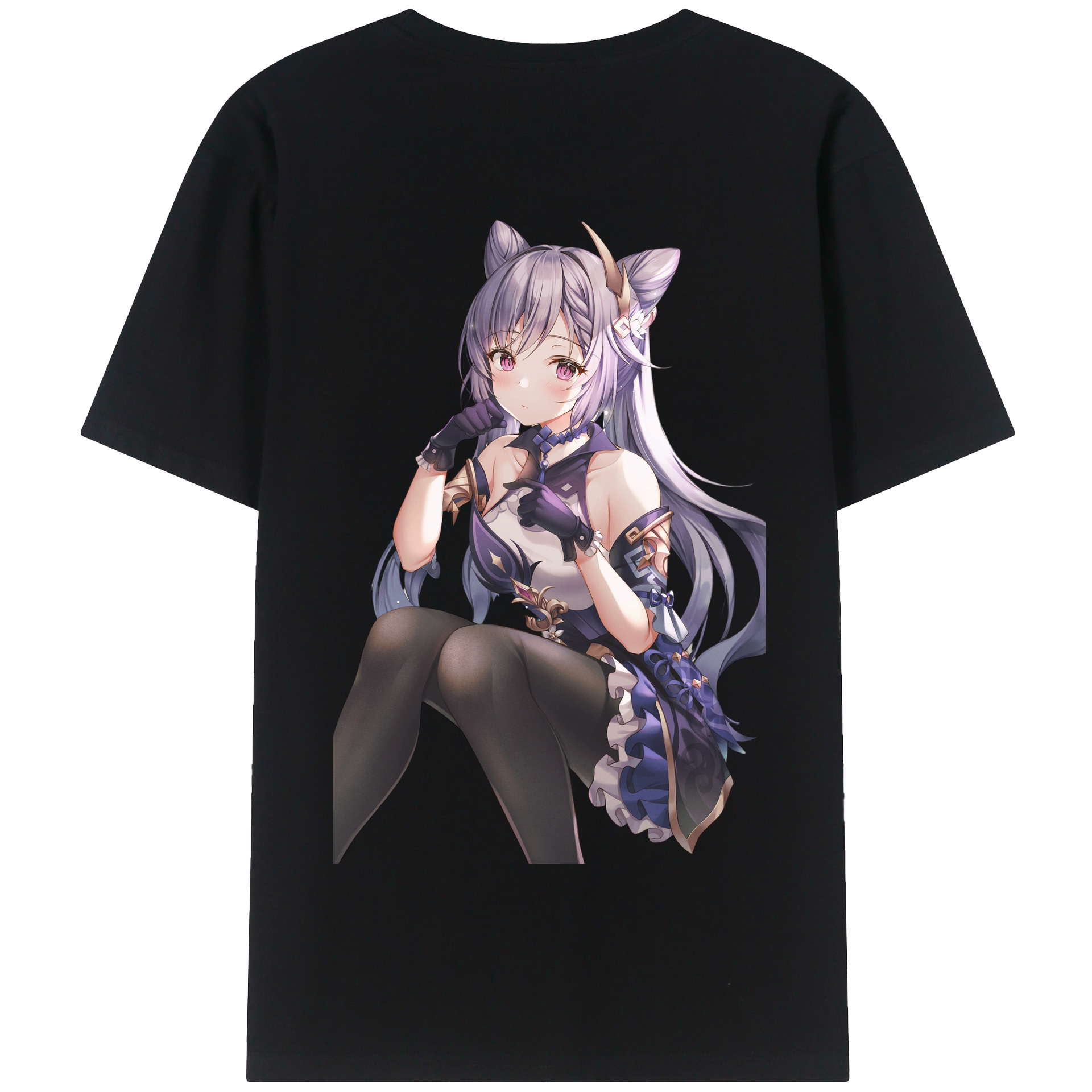 げんし神 刻晴 こくせい genshin Kokusei 綿100％半袖Tシャツ（背面プリント）