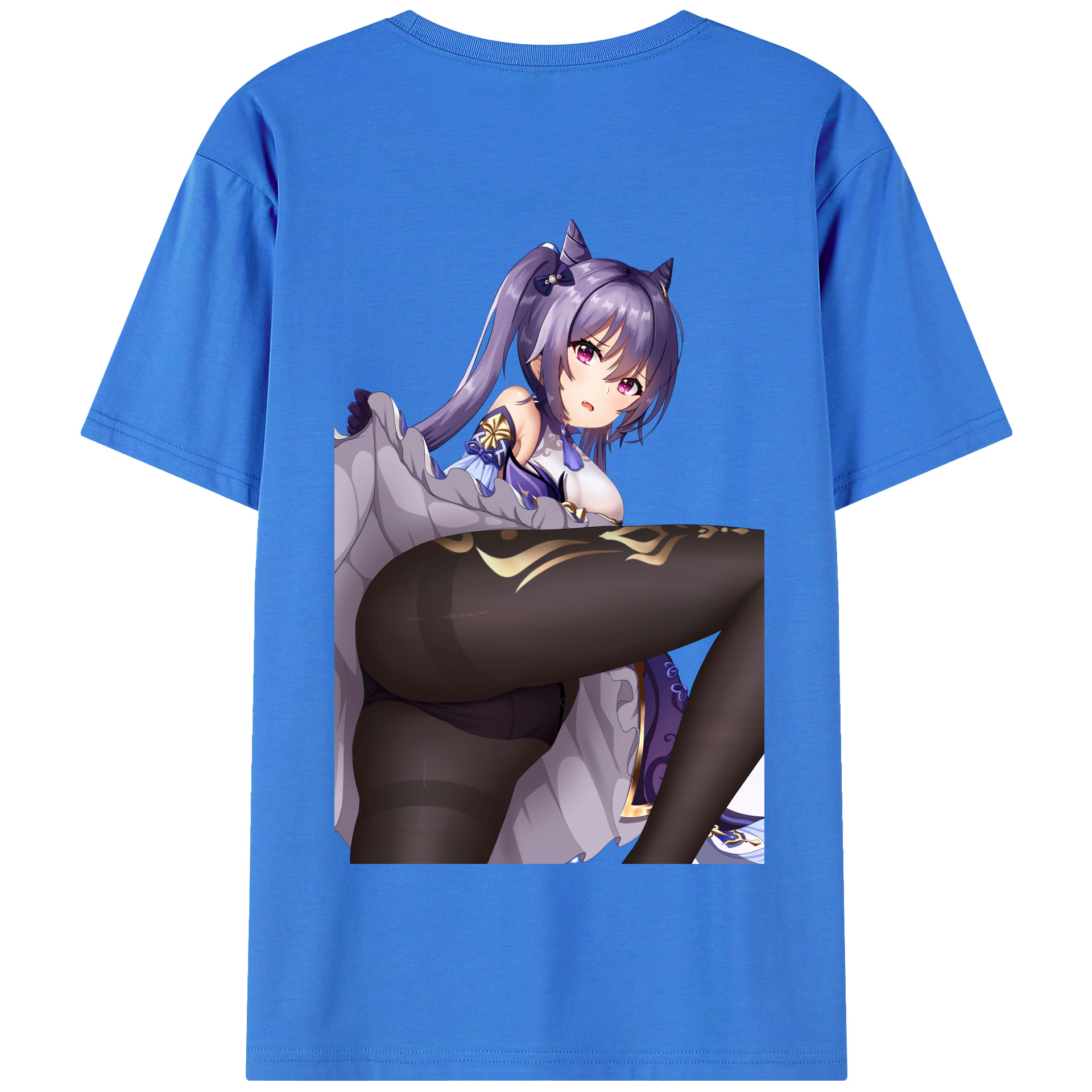 げんし神 刻晴 こくせい genshin Kokusei 綿100％半袖Tシャツ（背面プリント）