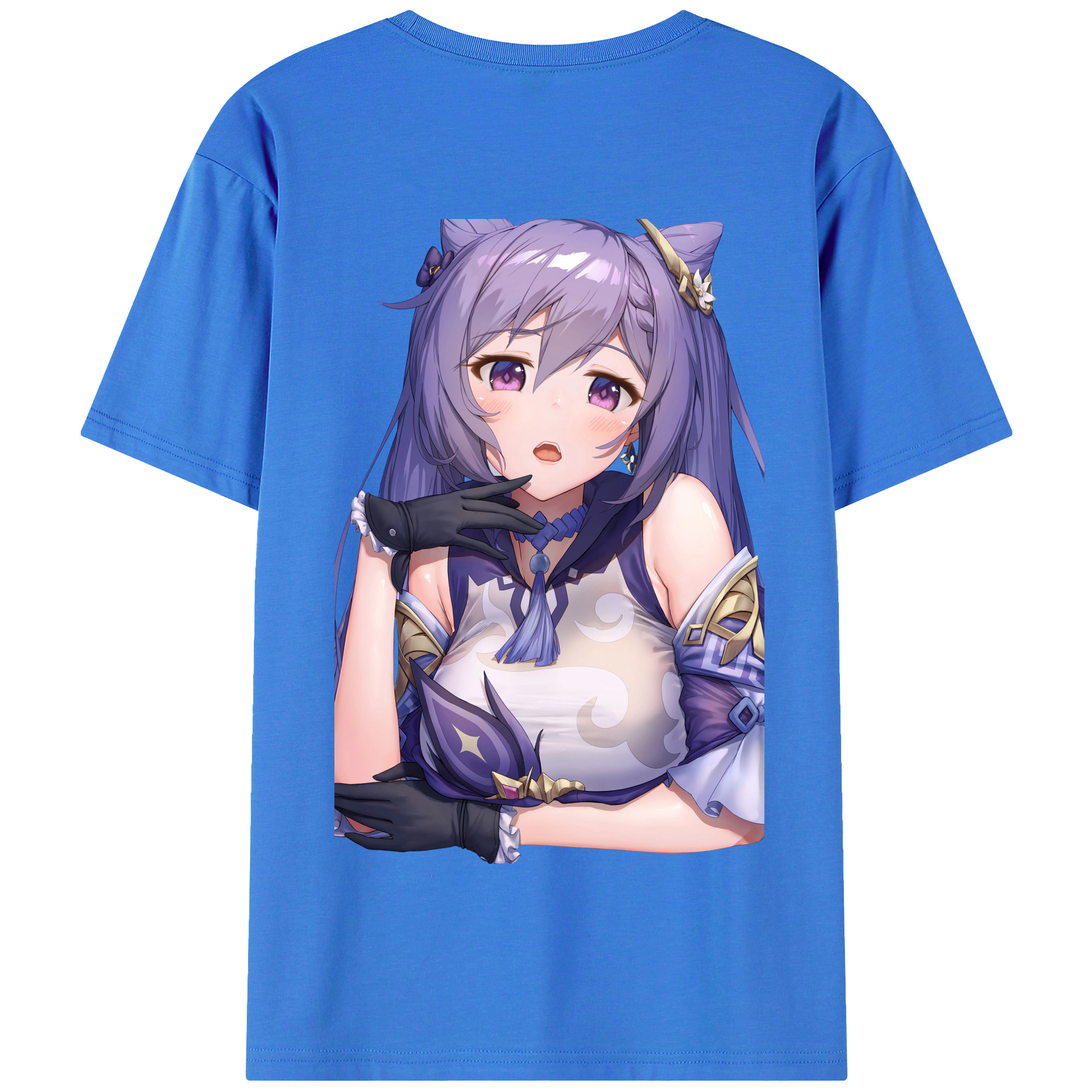 げんし神 刻晴 こくせい genshin Kokusei 綿100％半袖Tシャツ（背面プリント）