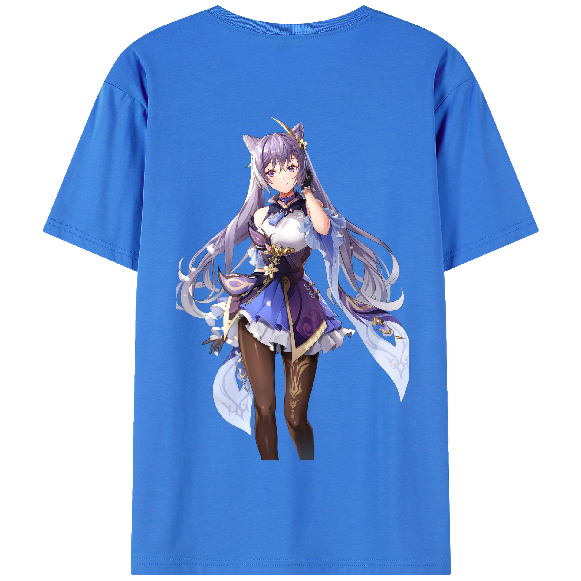 げんし神 刻晴 こくせい genshin Kokusei 綿100％半袖Tシャツ（背面プリント）
