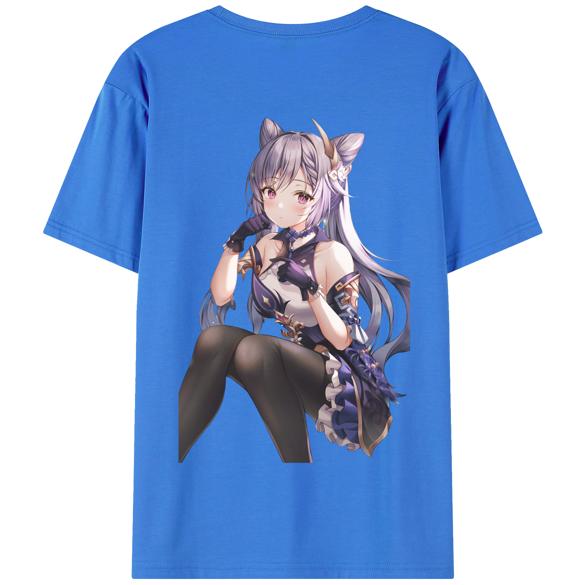 げんし神 刻晴 こくせい genshin Kokusei 綿100％半袖Tシャツ（背面プリント）