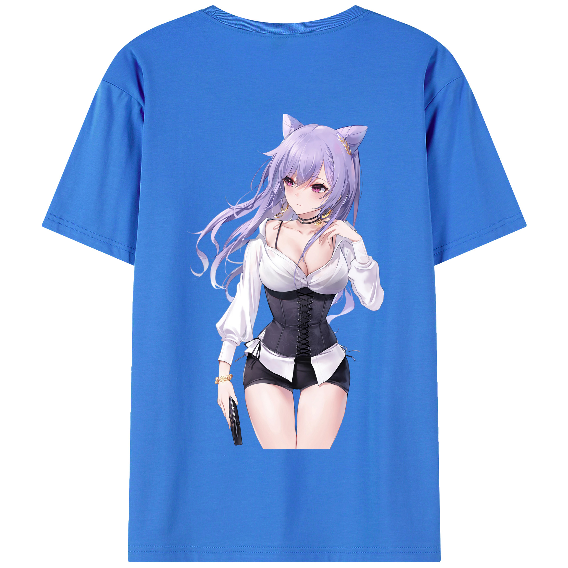 げんし神 刻晴 こくせい genshin Kokusei 綿100％半袖Tシャツ（背面プリント）
