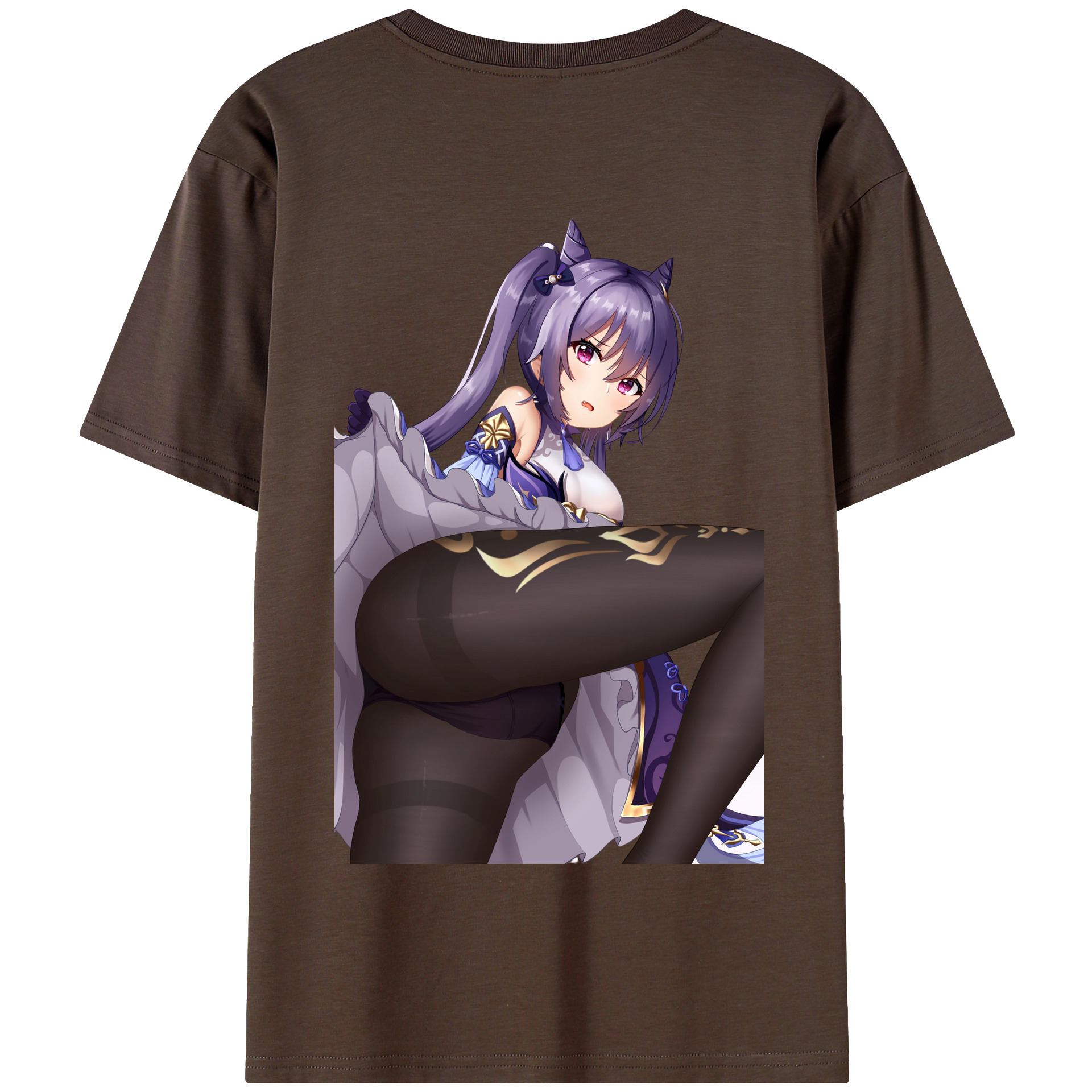 げんし神 刻晴 こくせい genshin Kokusei 綿100％半袖Tシャツ（背面プリント）