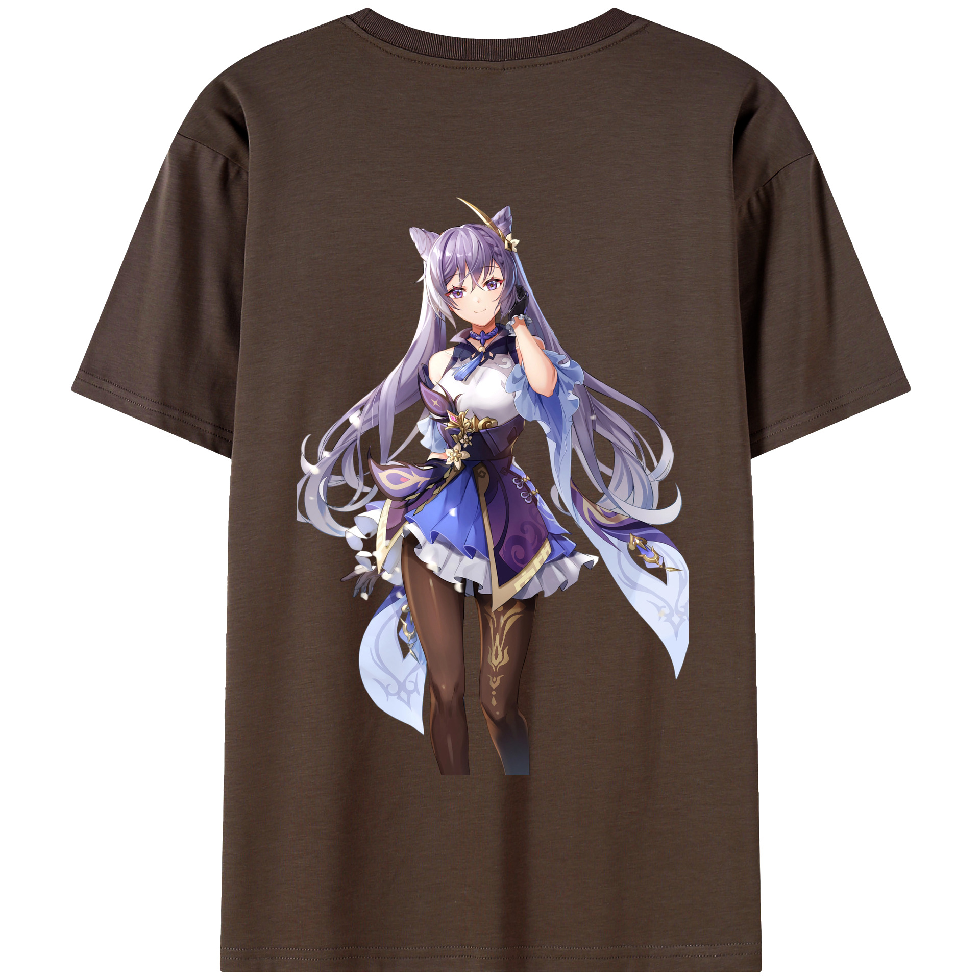 げんし神 刻晴 こくせい genshin Kokusei 綿100％半袖Tシャツ（背面プリント）
