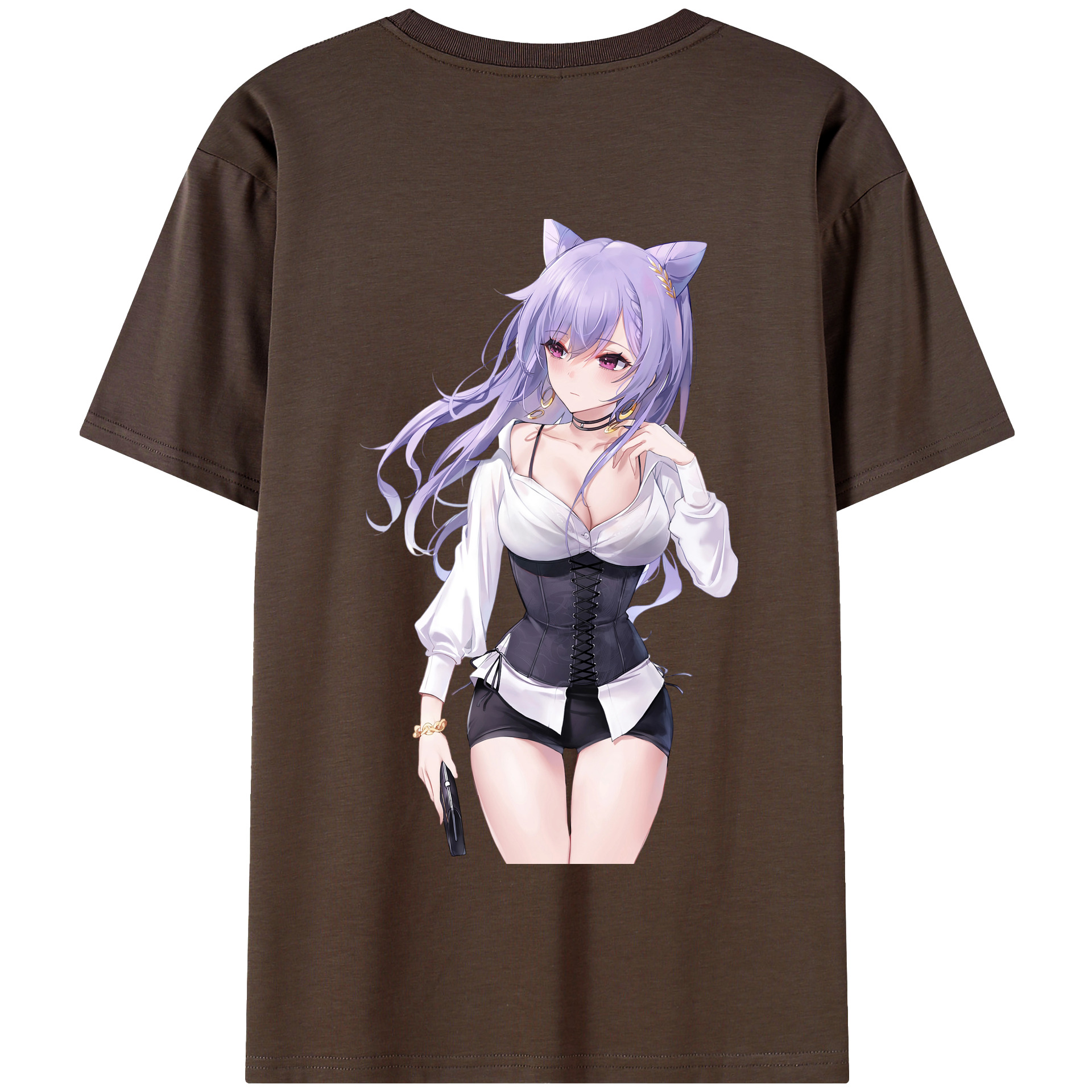 げんし神 刻晴 こくせい genshin Kokusei 綿100％半袖Tシャツ（背面プリント）
