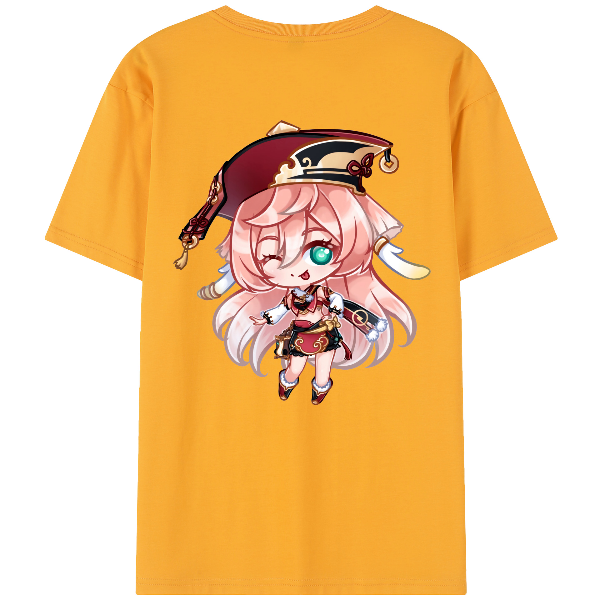 げんし神 ヤンフェイ genshin Yanfei 綿100％半袖Tシャツ（背面プリント）