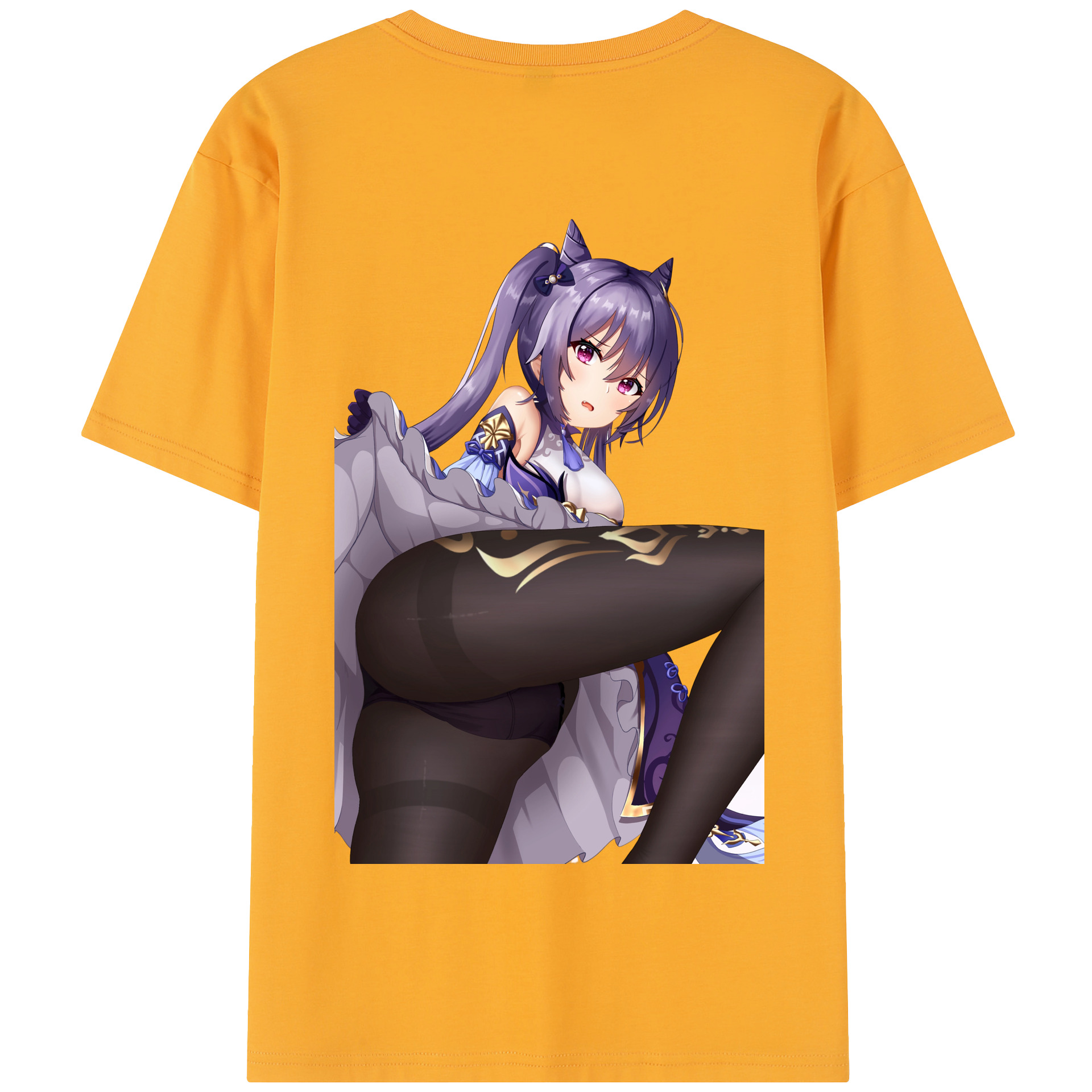 げんし神 刻晴 こくせい genshin Kokusei 綿100％半袖Tシャツ（背面プリント）