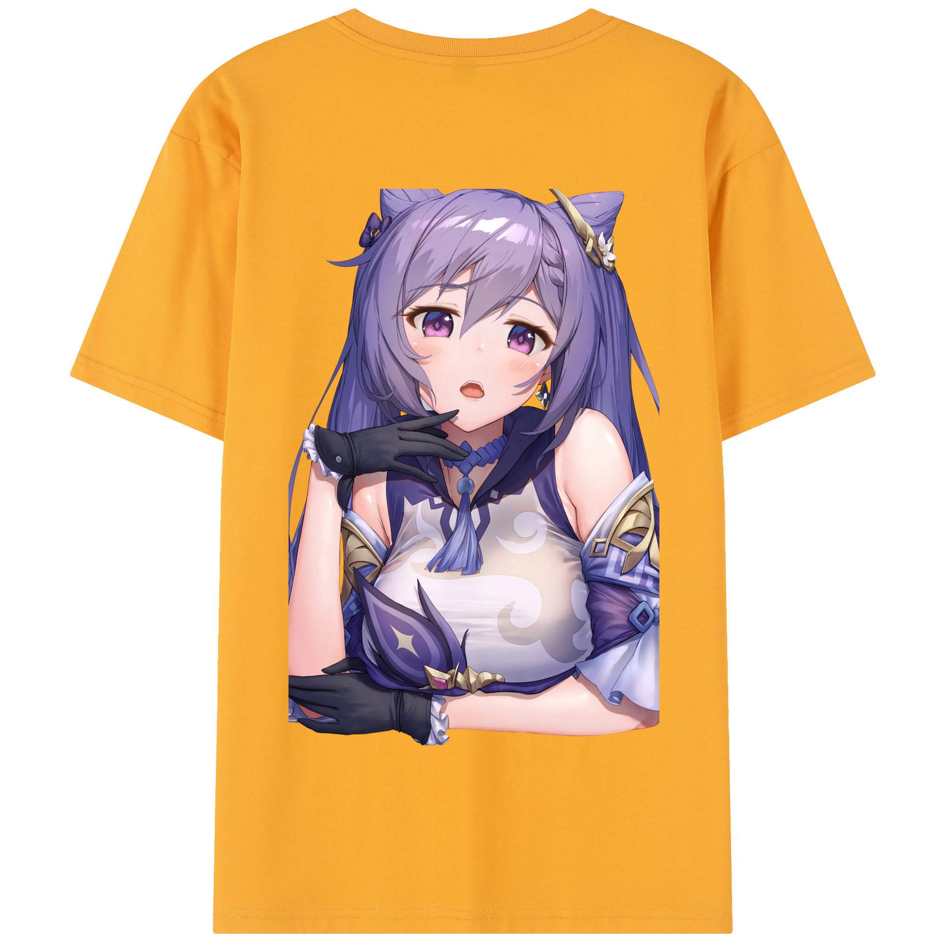 げんし神 刻晴 こくせい genshin Kokusei 綿100％半袖Tシャツ（背面プリント）