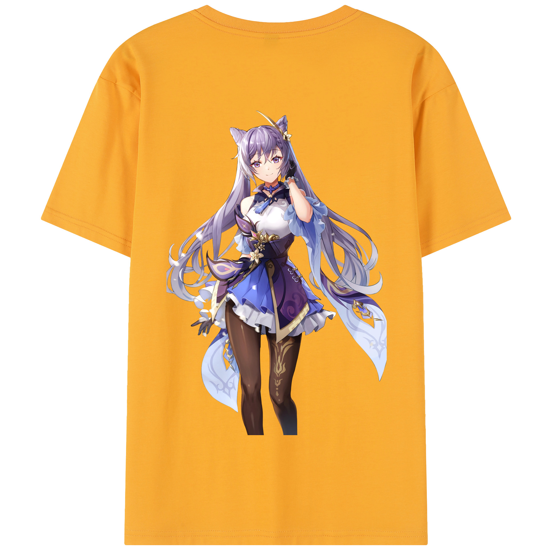 げんし神 刻晴 こくせい genshin Kokusei 綿100％半袖Tシャツ（背面プリント）