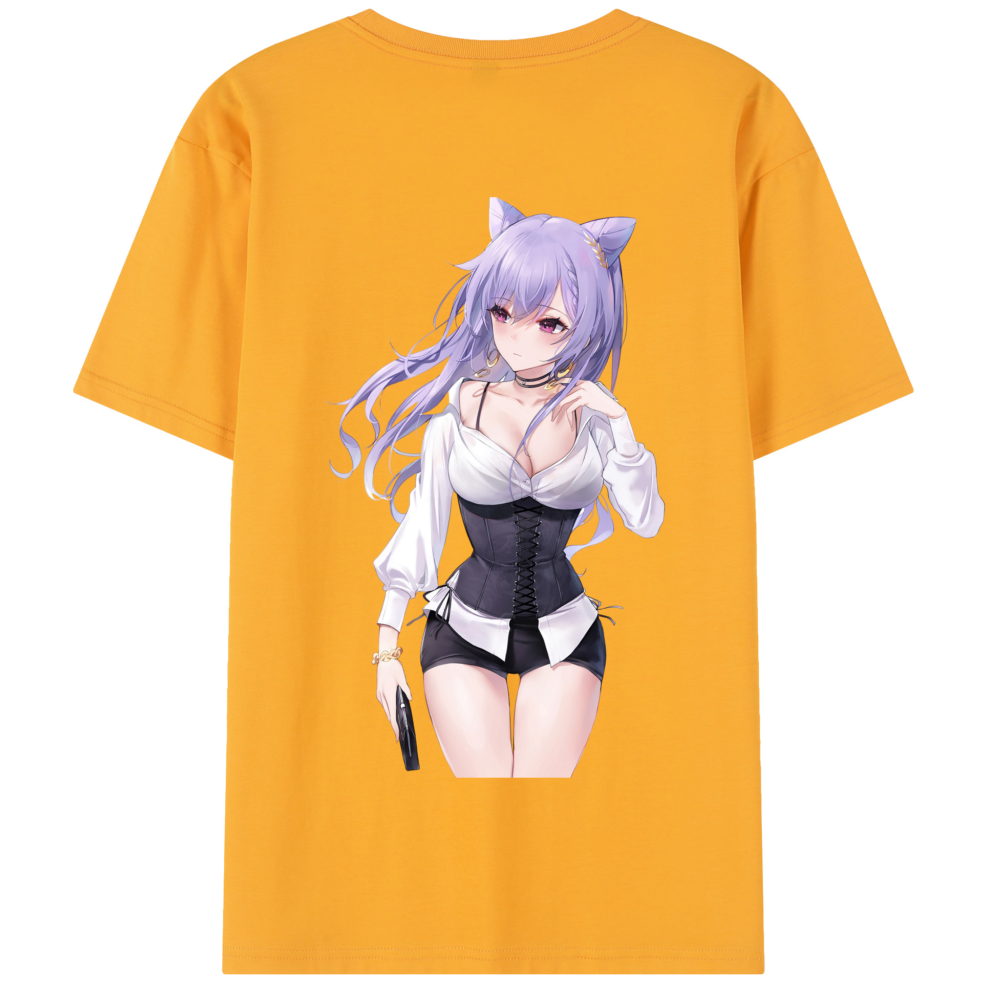 げんし神 刻晴 こくせい genshin Kokusei 綿100％半袖Tシャツ（背面プリント）
