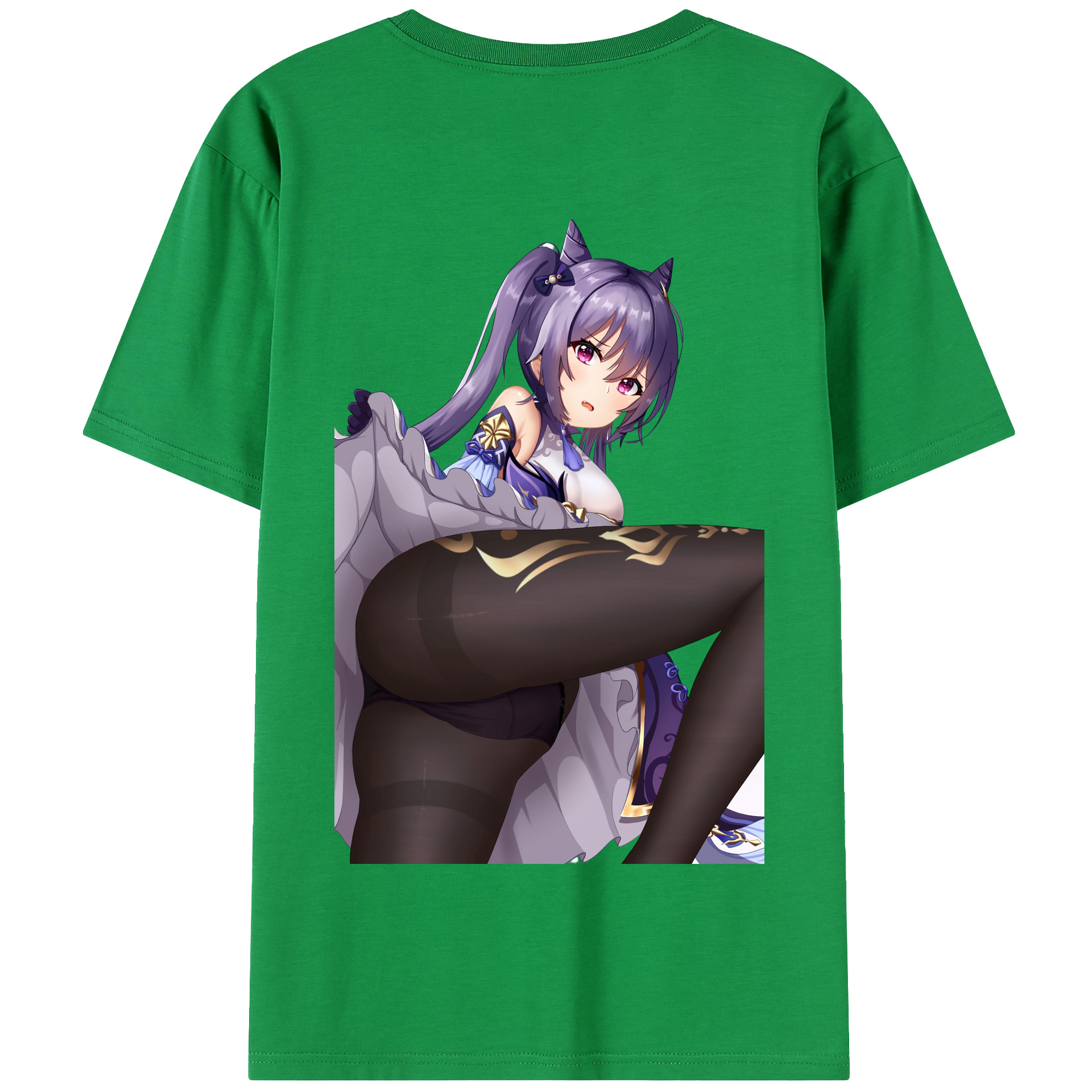 げんし神 刻晴 こくせい genshin Kokusei 綿100％半袖Tシャツ（背面プリント）