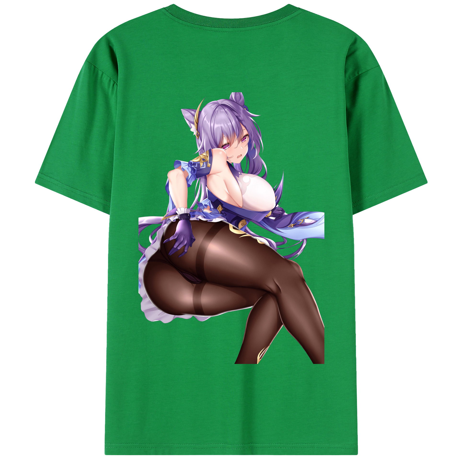 げんし神 刻晴 こくせい genshin Kokusei 綿100％半袖Tシャツ（背面プリント）