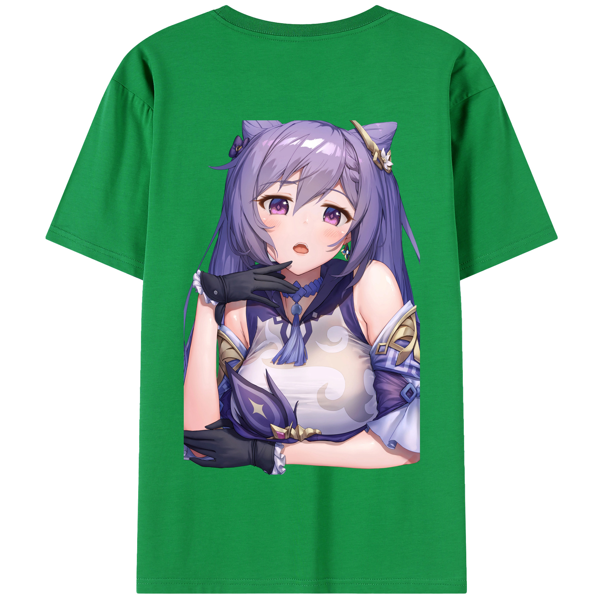 げんし神 刻晴 こくせい genshin Kokusei 綿100％半袖Tシャツ（背面プリント）