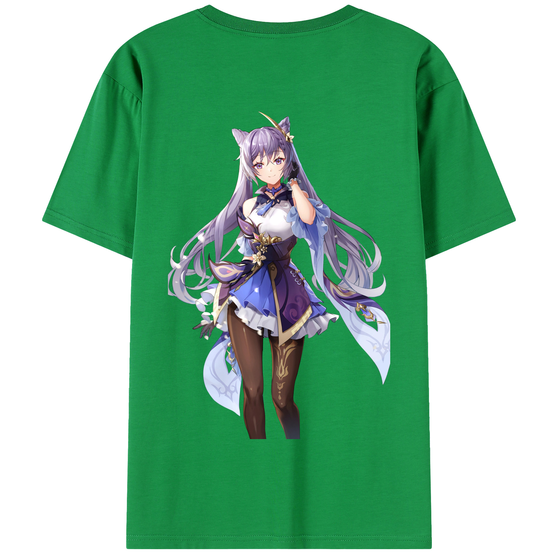 げんし神 刻晴 こくせい genshin Kokusei 綿100％半袖Tシャツ（背面プリント）