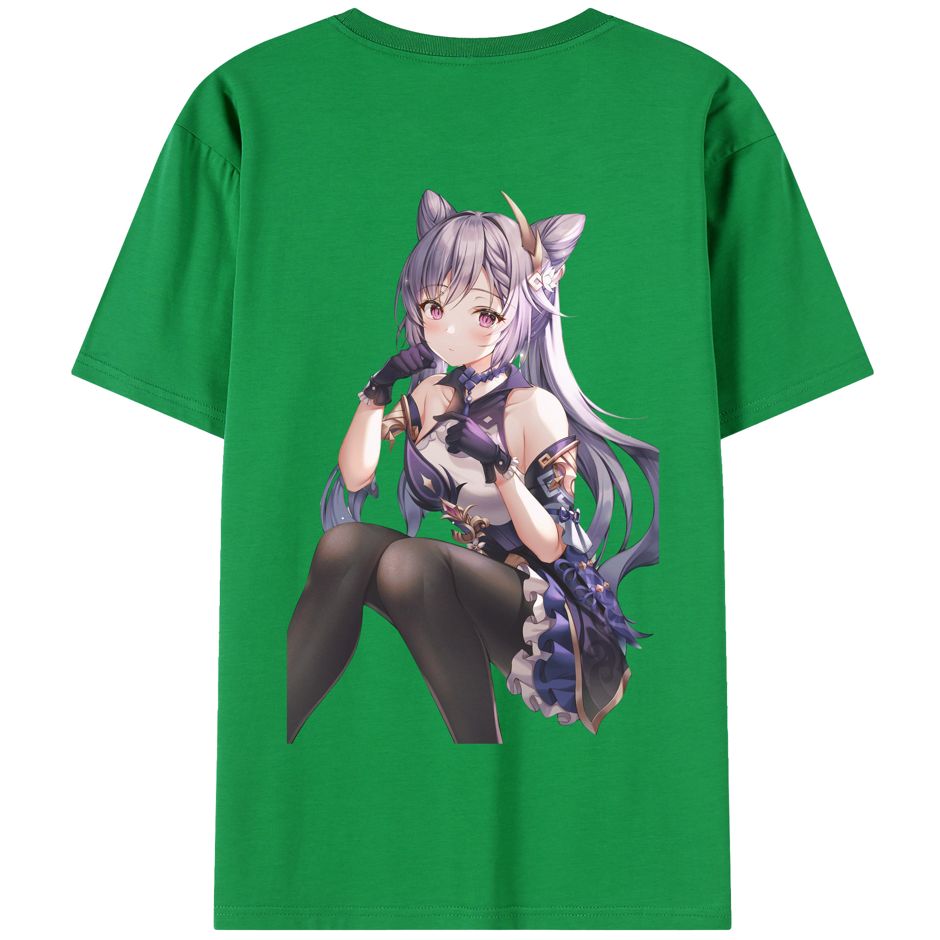 げんし神 刻晴 こくせい genshin Kokusei 綿100％半袖Tシャツ（背面プリント）