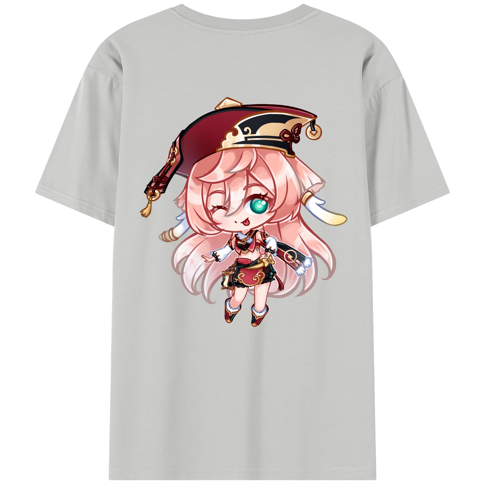 げんし神 ヤンフェイ genshin Yanfei 綿100％半袖Tシャツ（背面プリント）