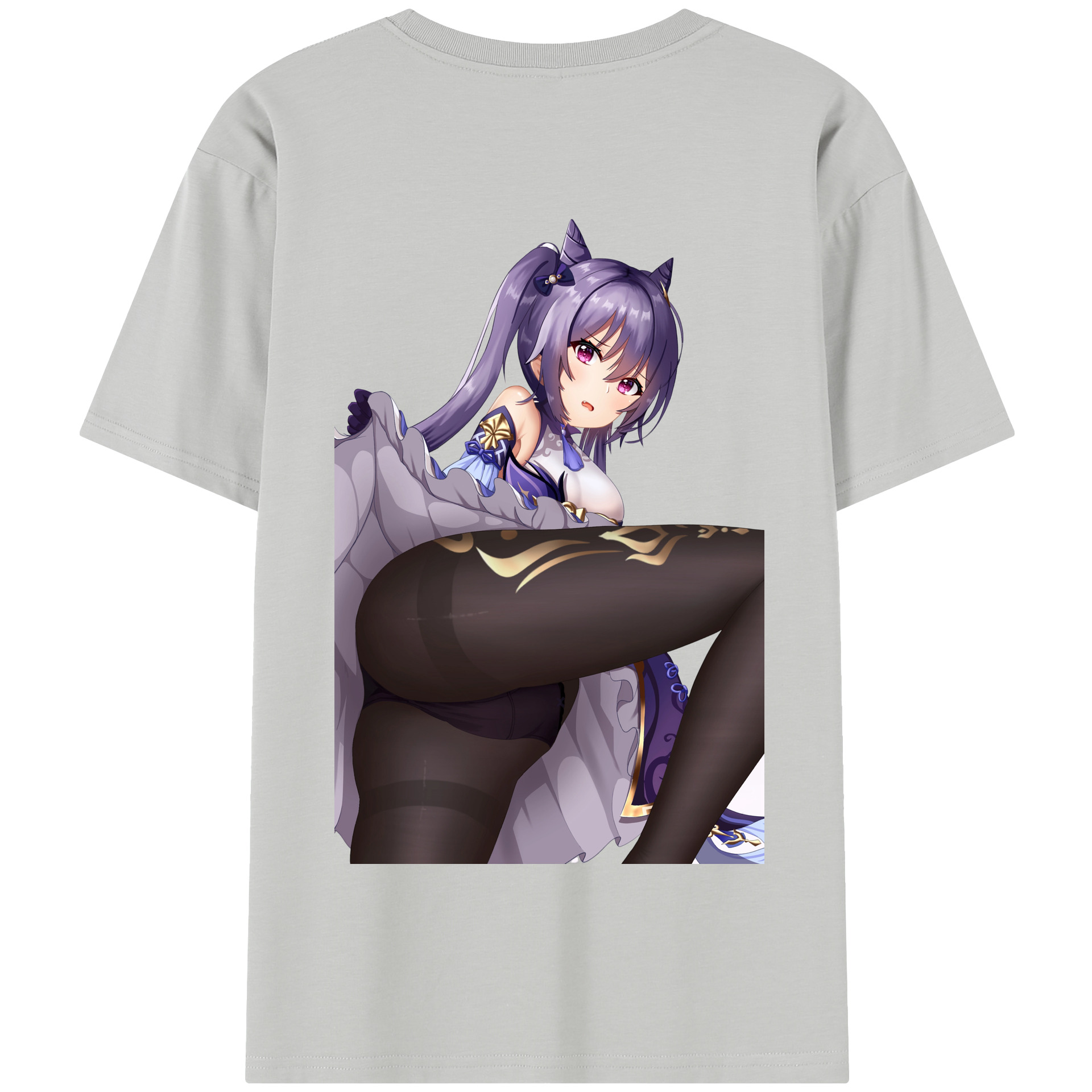 げんし神 刻晴 こくせい genshin Kokusei 綿100％半袖Tシャツ（背面プリント）
