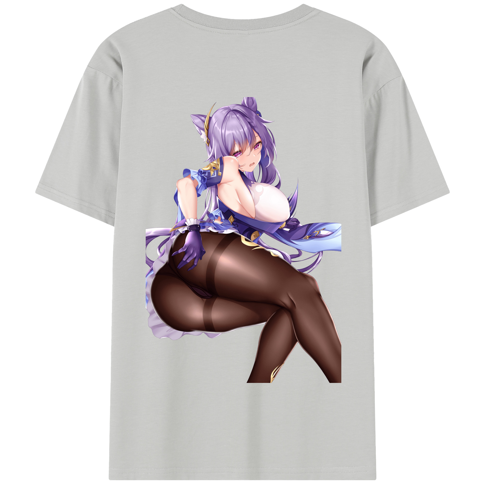 げんし神 刻晴 こくせい genshin Kokusei 綿100％半袖Tシャツ（背面プリント）