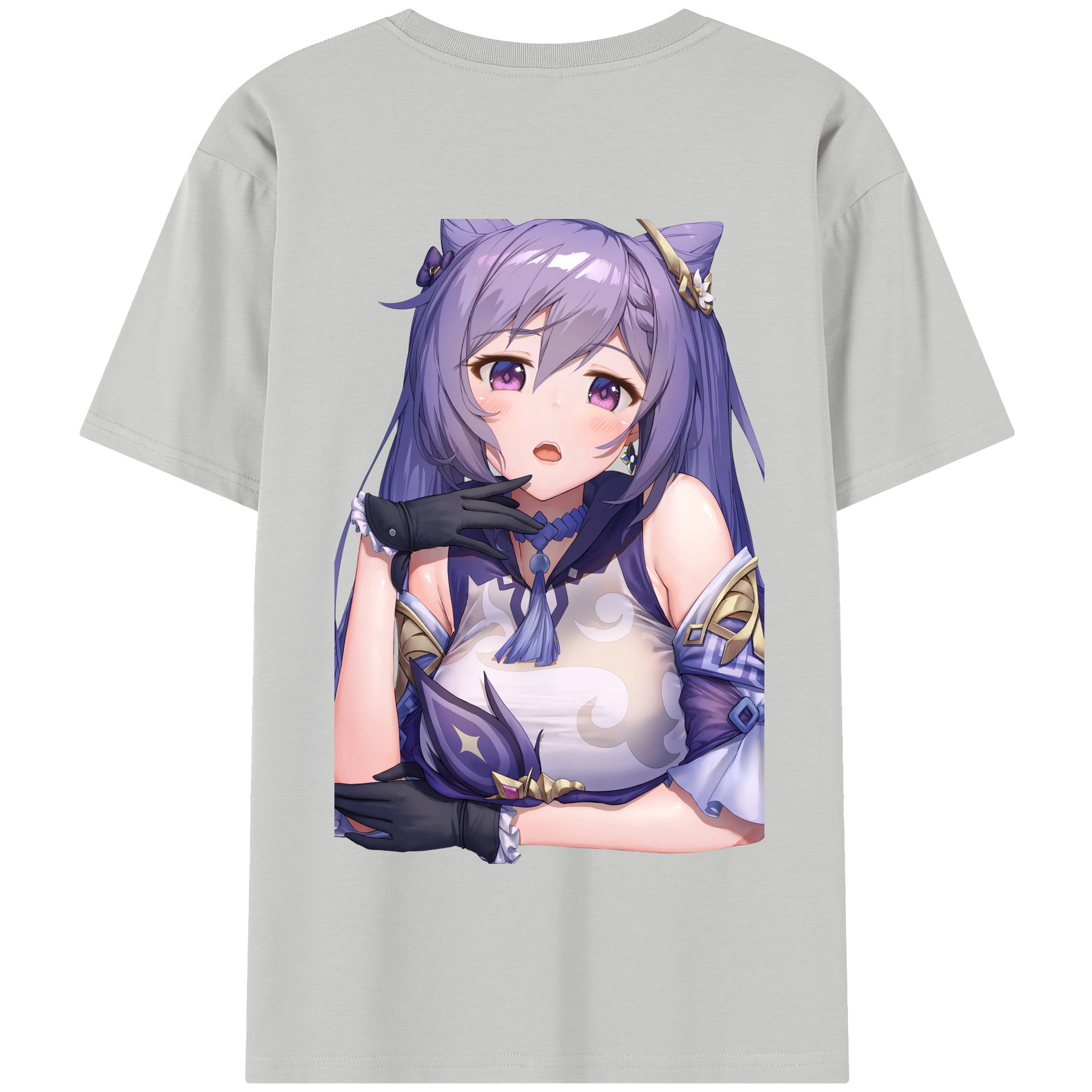 げんし神 刻晴 こくせい genshin Kokusei 綿100％半袖Tシャツ（背面プリント）