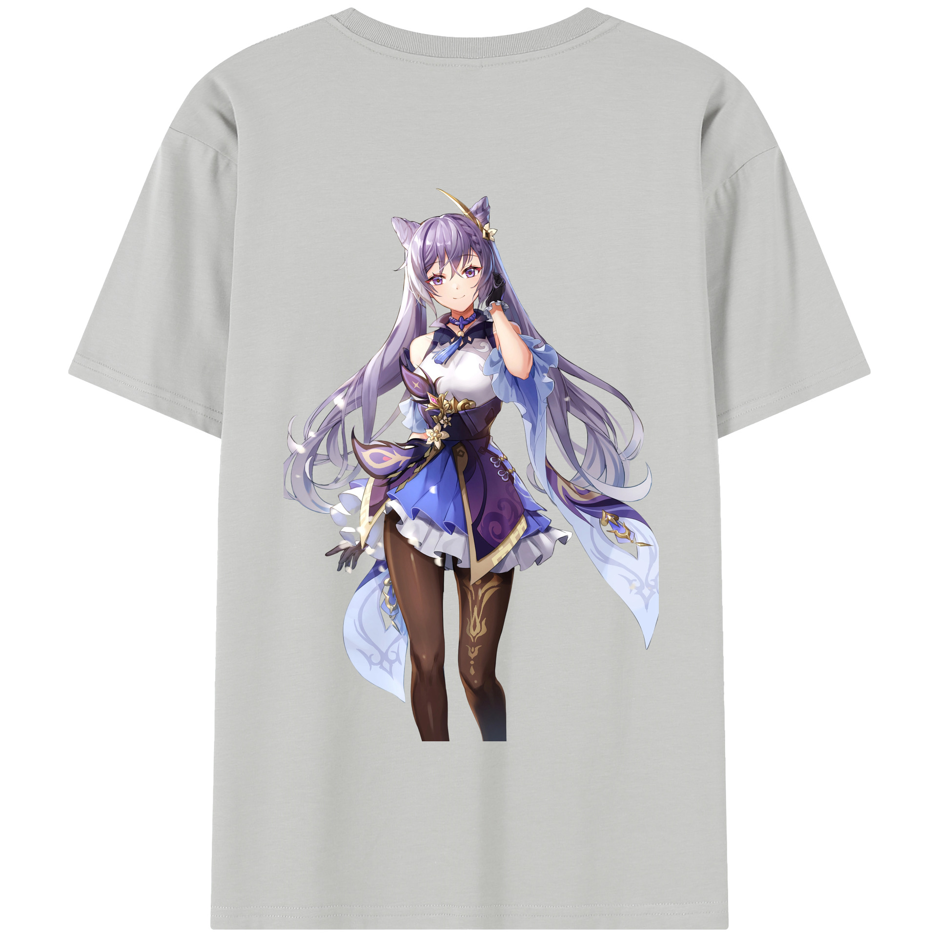 げんし神 刻晴 こくせい genshin Kokusei 綿100％半袖Tシャツ（背面プリント）