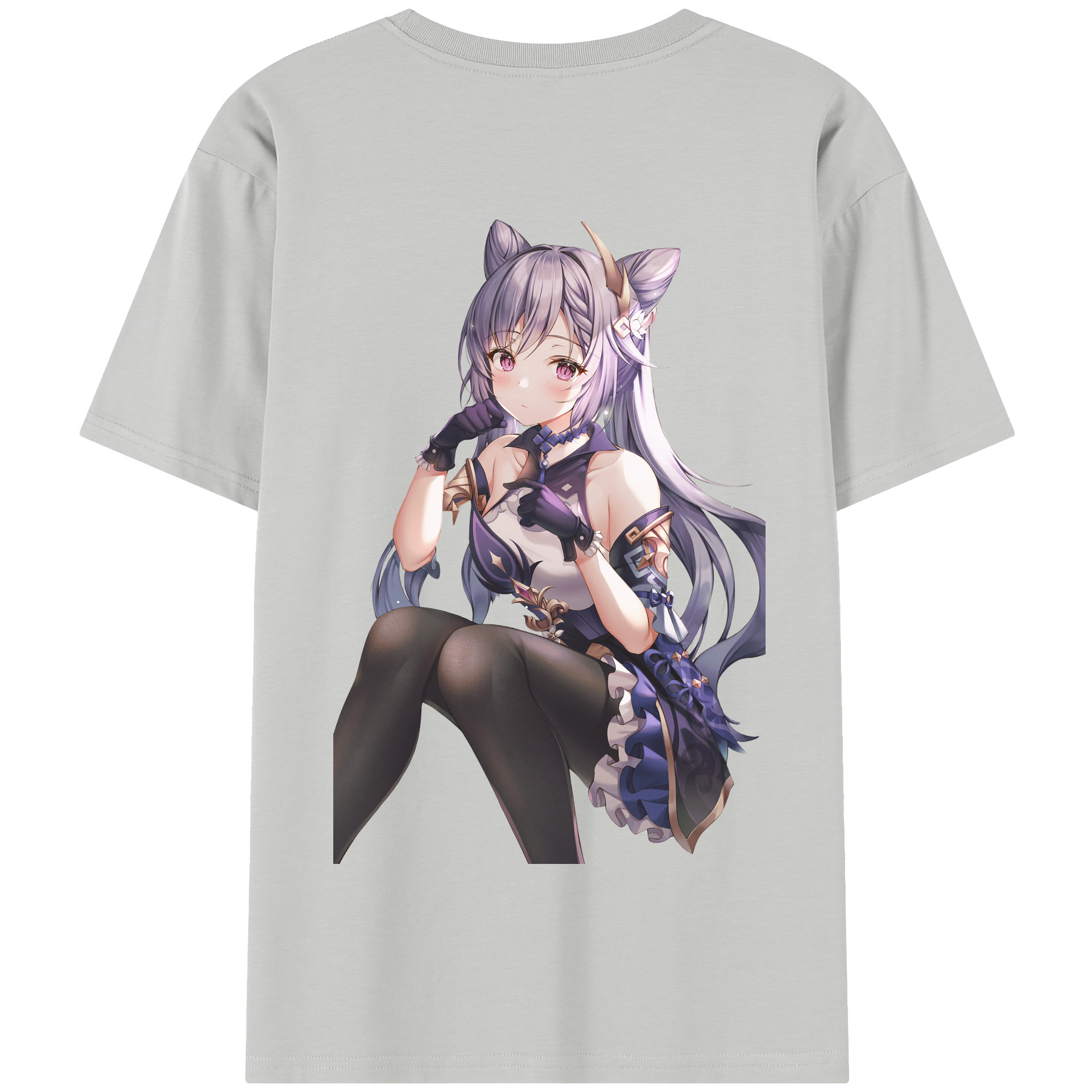 げんし神 刻晴 こくせい genshin Kokusei 綿100％半袖Tシャツ（背面プリント）