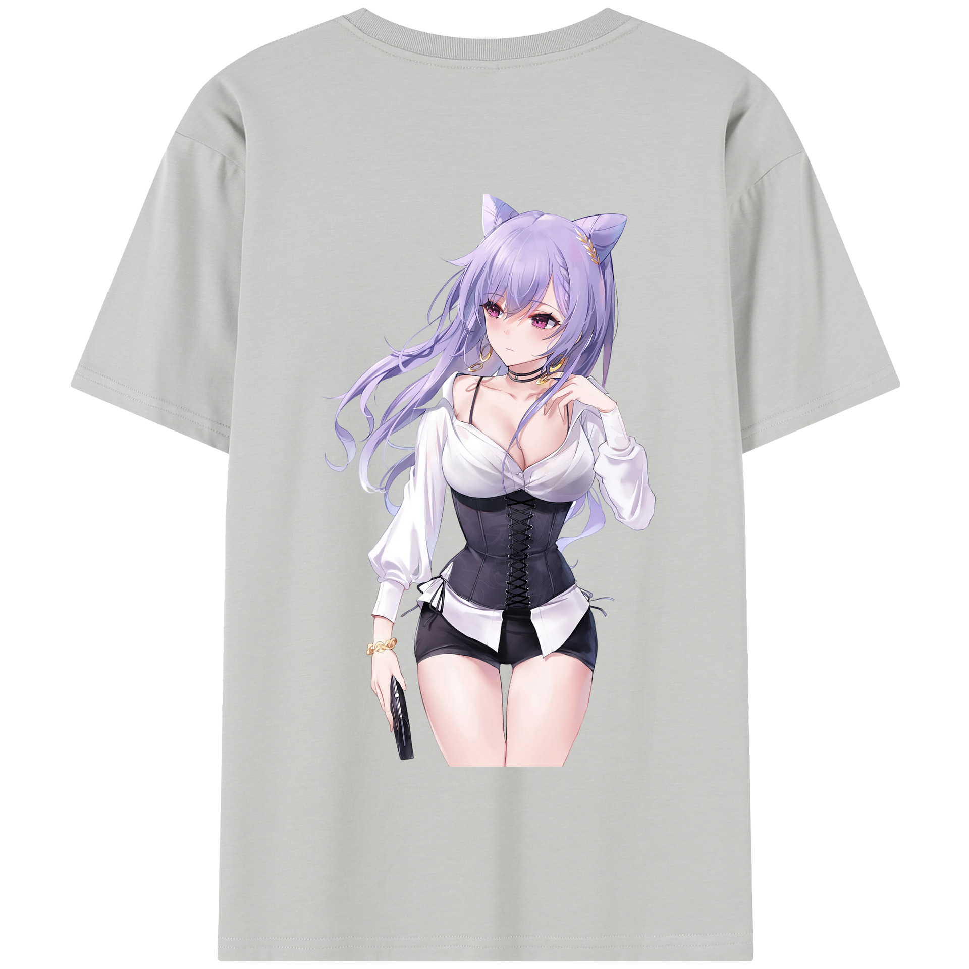 げんし神 刻晴 こくせい genshin Kokusei 綿100％半袖Tシャツ（背面プリント）