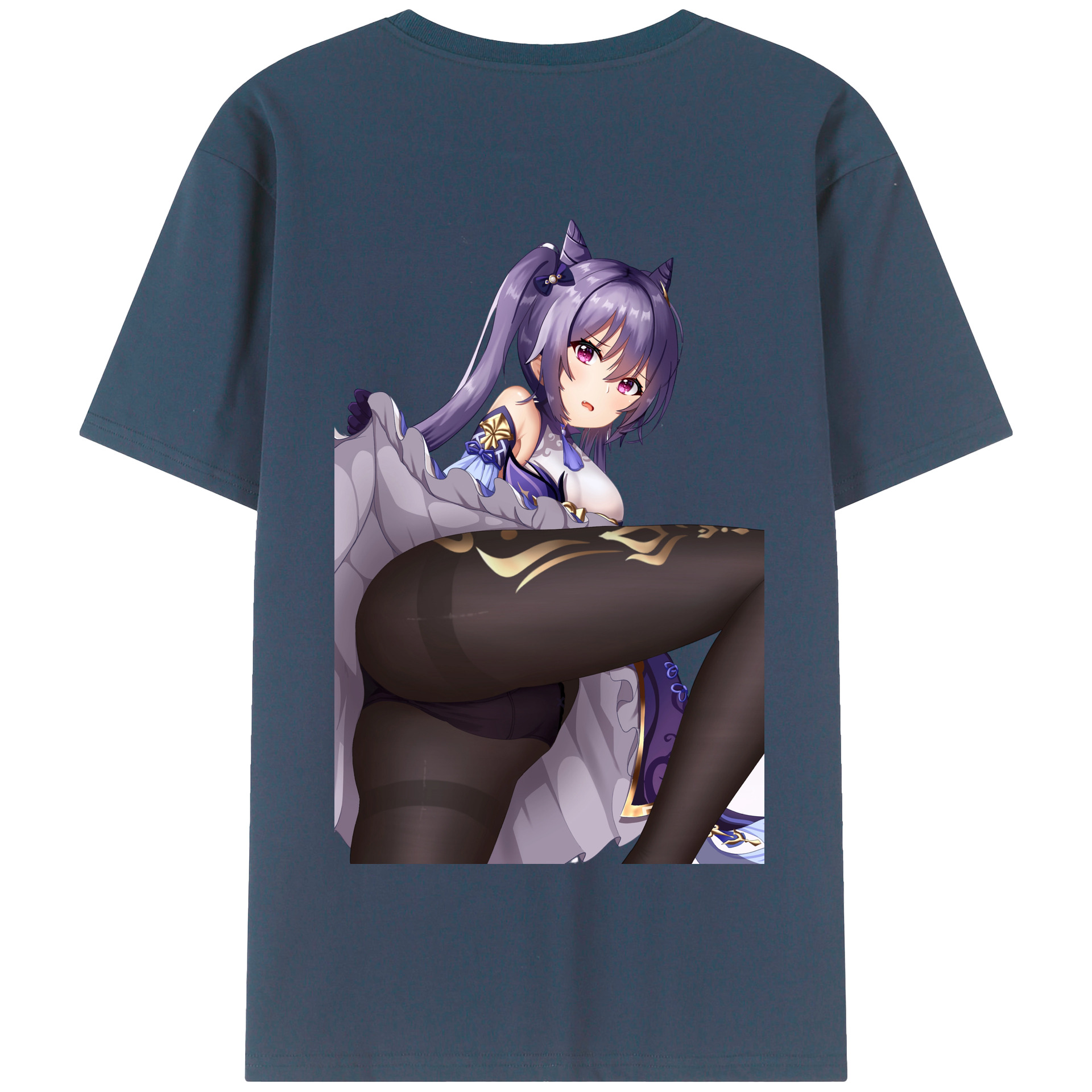 げんし神 刻晴 こくせい genshin Kokusei 綿100％半袖Tシャツ（背面プリント）