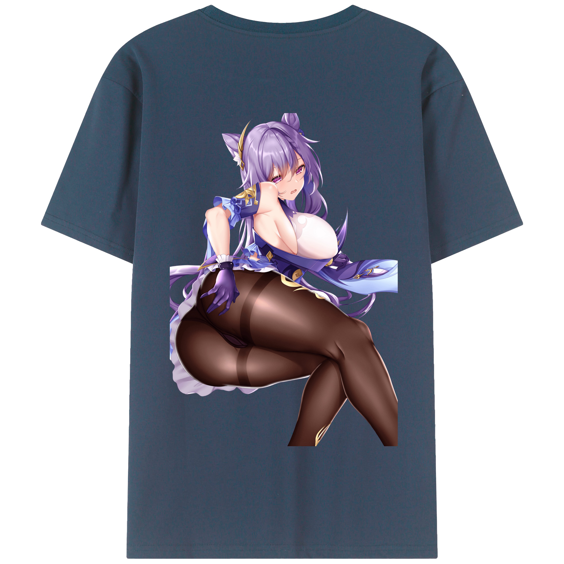 げんし神 刻晴 こくせい genshin Kokusei 綿100％半袖Tシャツ（背面プリント）