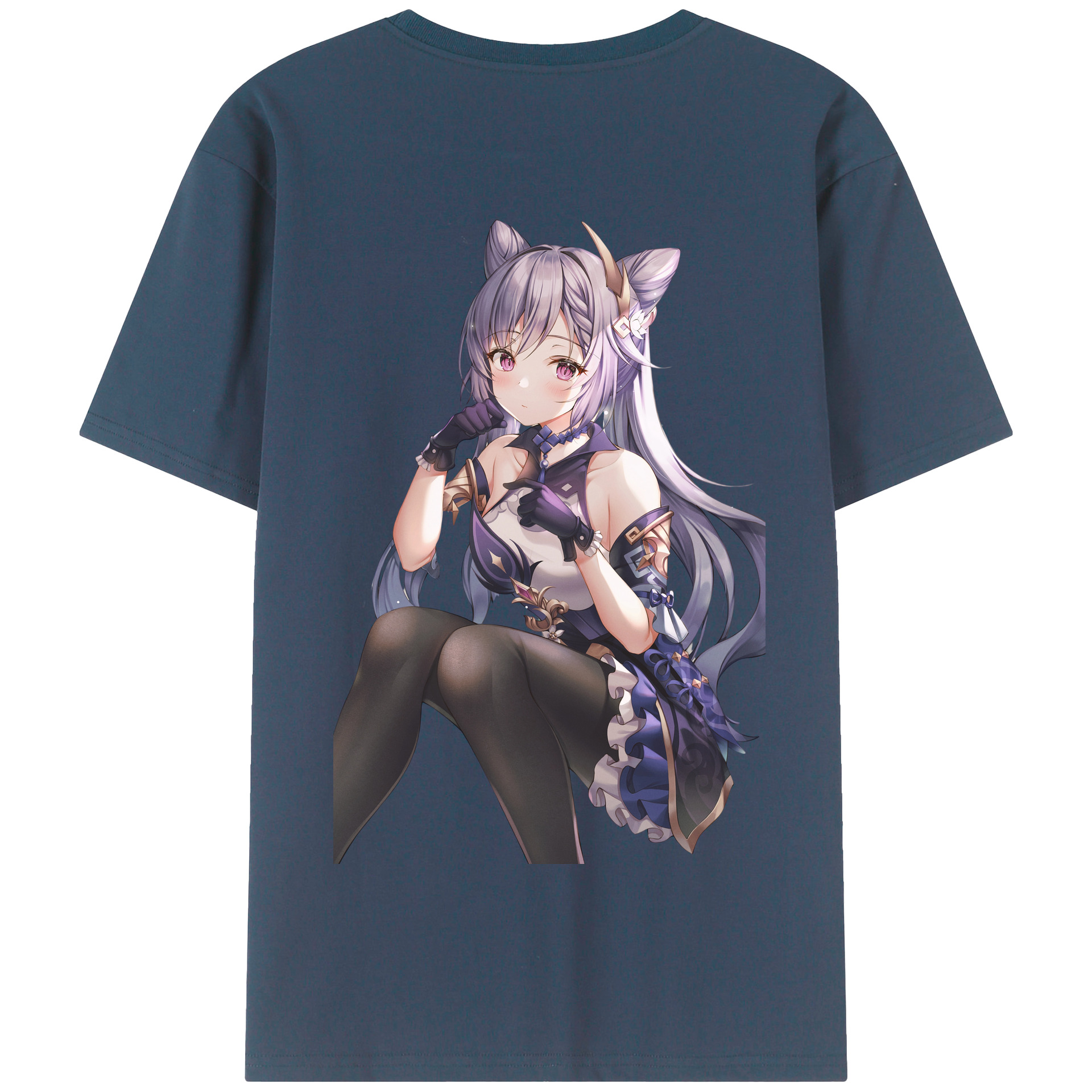 げんし神 刻晴 こくせい genshin Kokusei 綿100％半袖Tシャツ（背面プリント）
