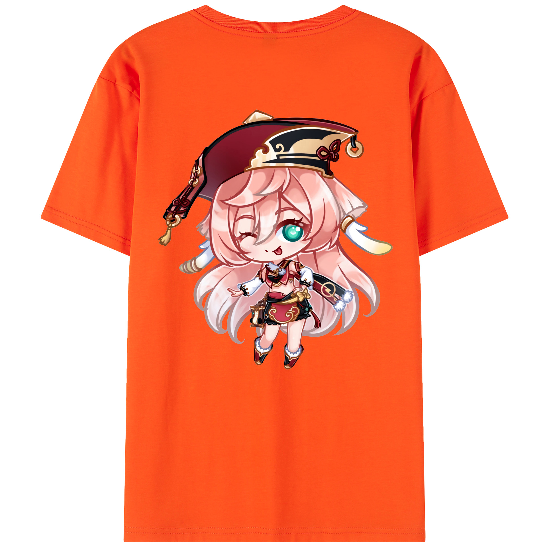 げんし神 ヤンフェイ genshin Yanfei 綿100％半袖Tシャツ（背面プリント）