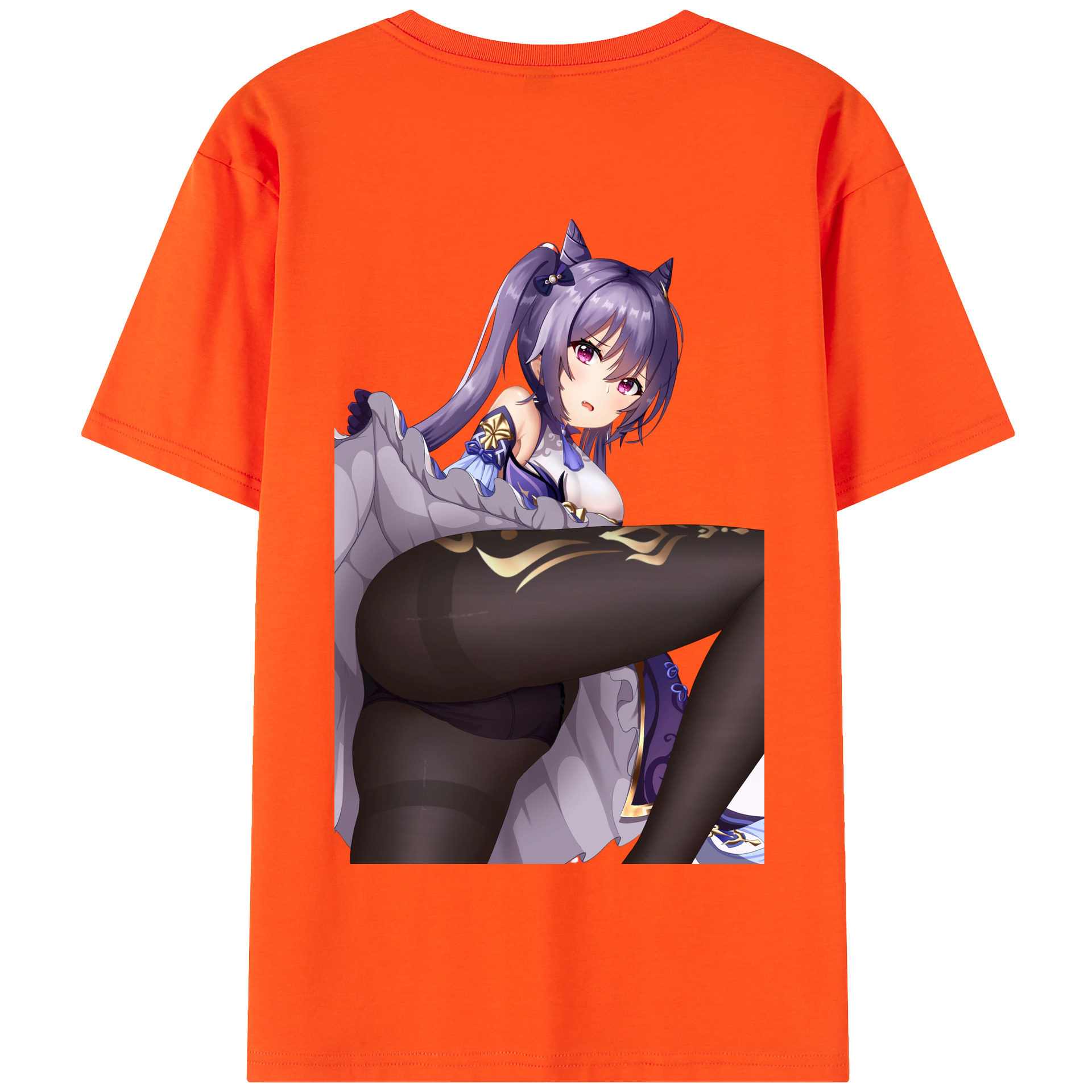 げんし神 刻晴 こくせい genshin Kokusei 綿100％半袖Tシャツ（背面プリント）