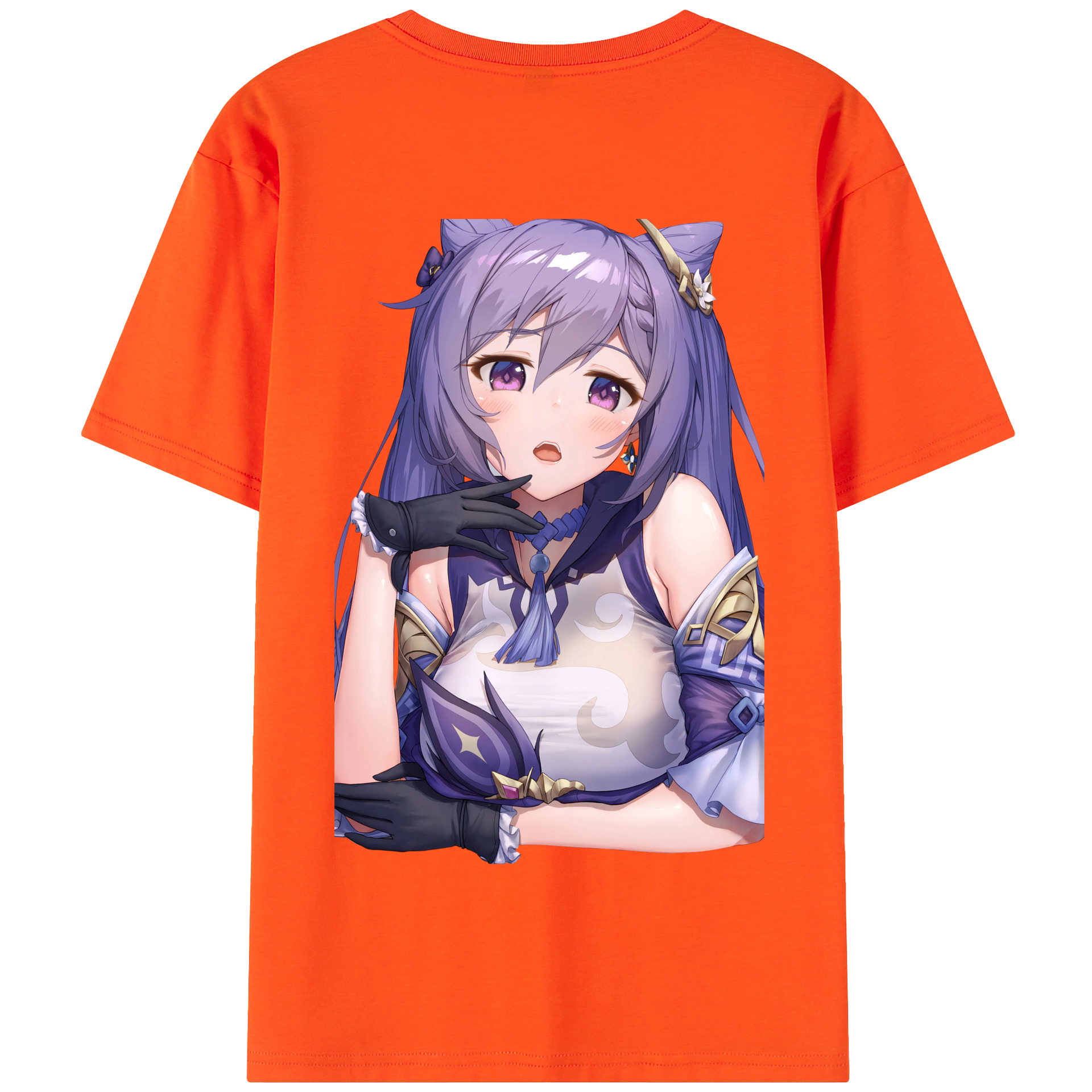 げんし神 刻晴 こくせい genshin Kokusei 綿100％半袖Tシャツ（背面プリント）