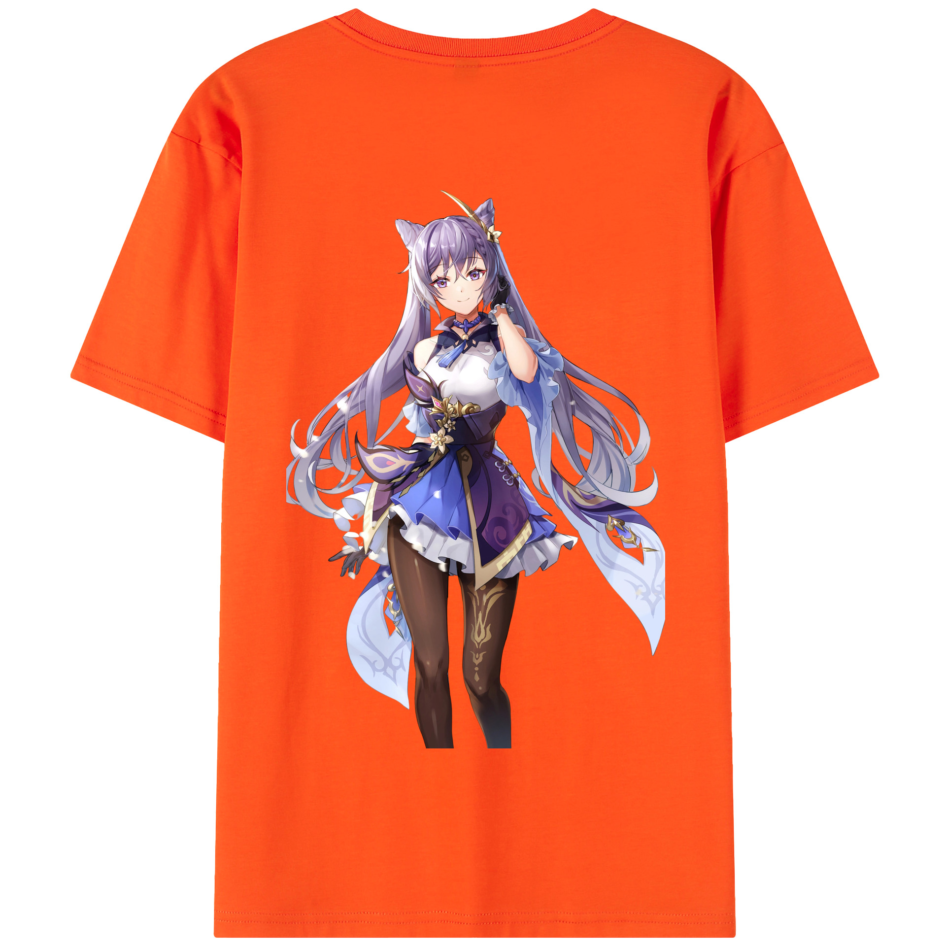 げんし神 刻晴 こくせい genshin Kokusei 綿100％半袖Tシャツ（背面プリント）