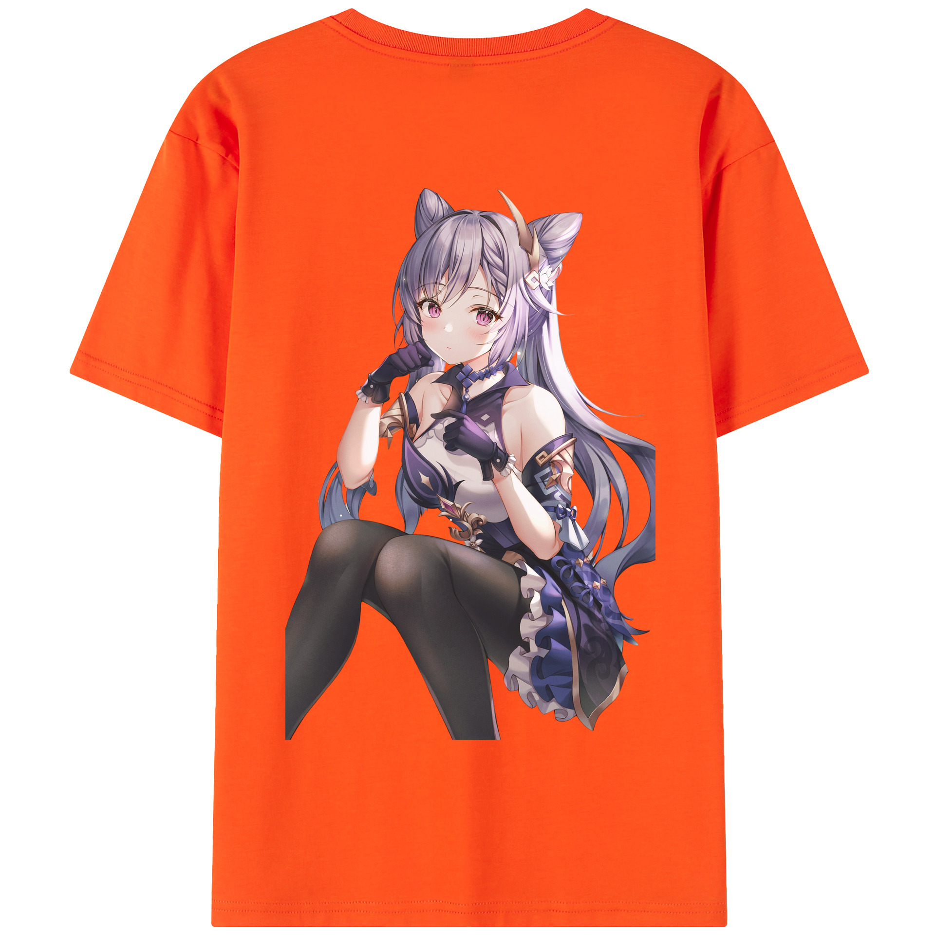 げんし神 刻晴 こくせい genshin Kokusei 綿100％半袖Tシャツ（背面プリント）