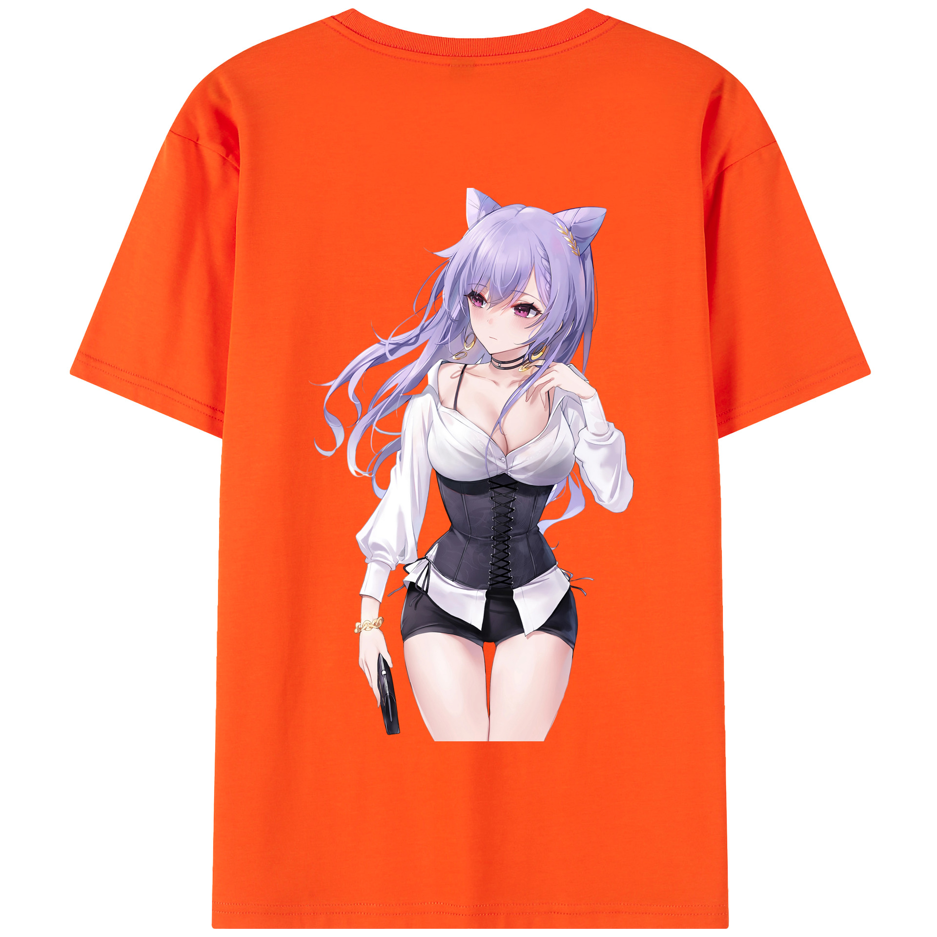 げんし神 刻晴 こくせい genshin Kokusei 綿100％半袖Tシャツ（背面プリント）