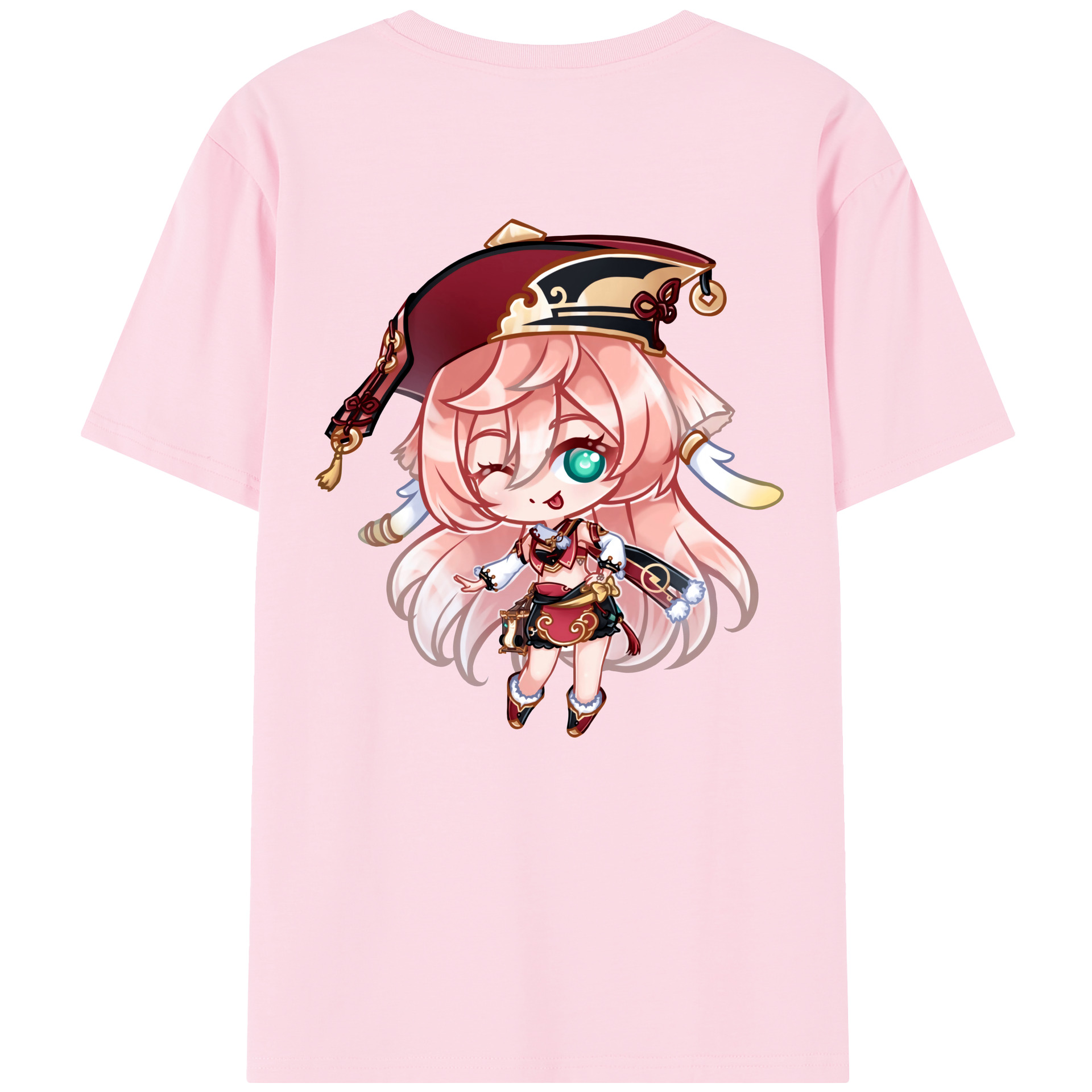 げんし神 ヤンフェイ genshin Yanfei 綿100％半袖Tシャツ（背面プリント）