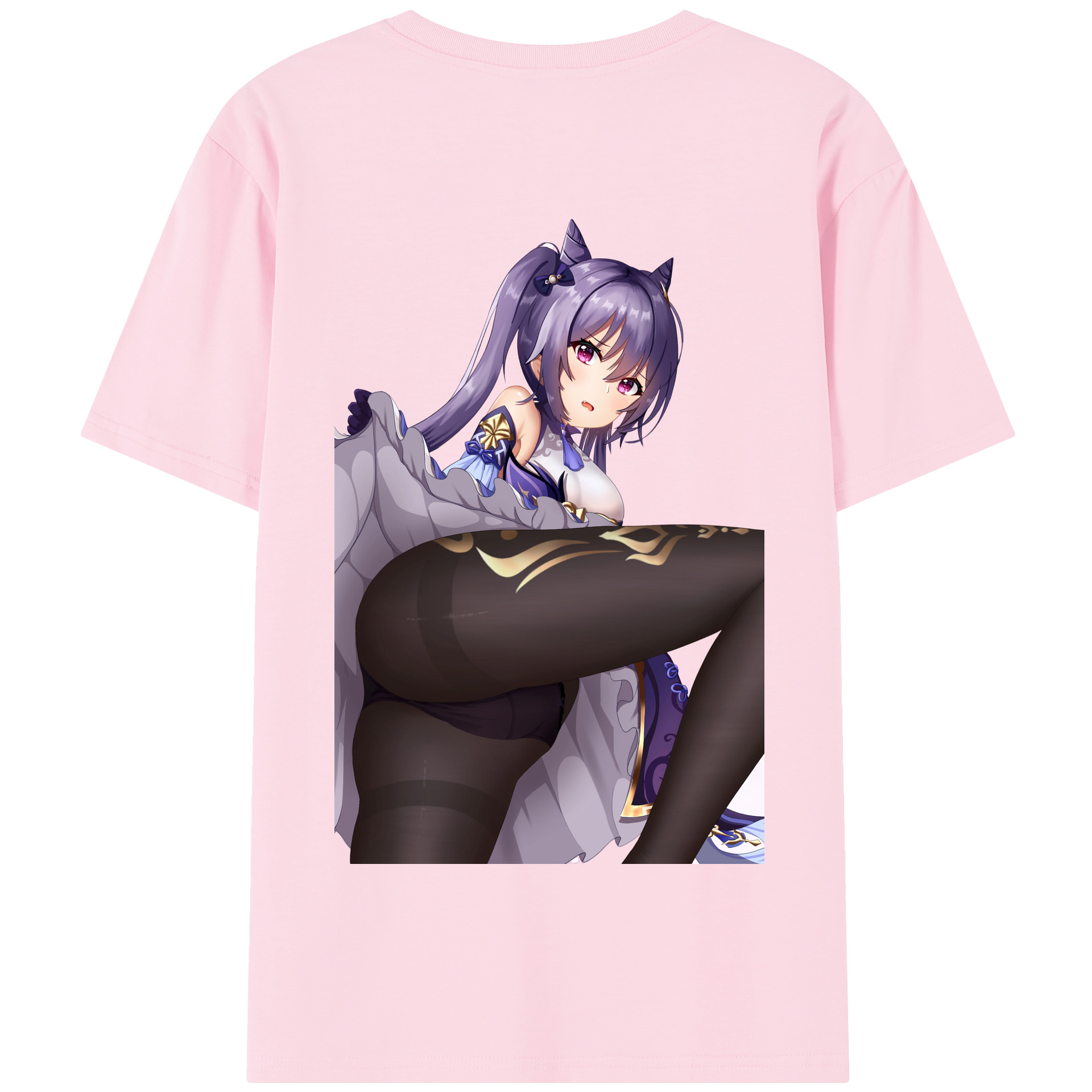 げんし神 刻晴 こくせい genshin Kokusei 綿100％半袖Tシャツ（背面プリント）