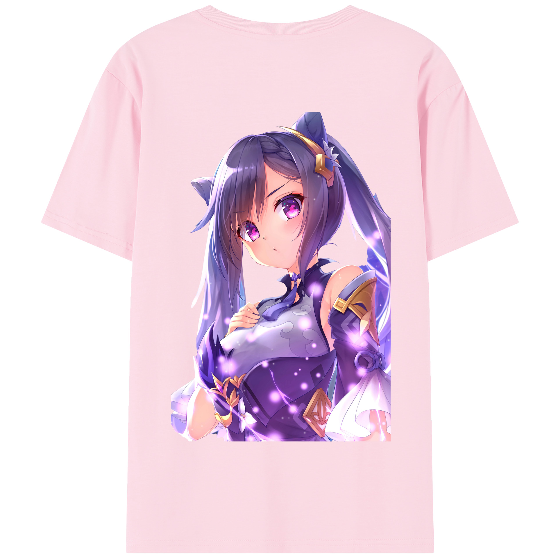 げんし神 刻晴 こくせい genshin Kokusei 綿100％半袖Tシャツ（背面プリント）